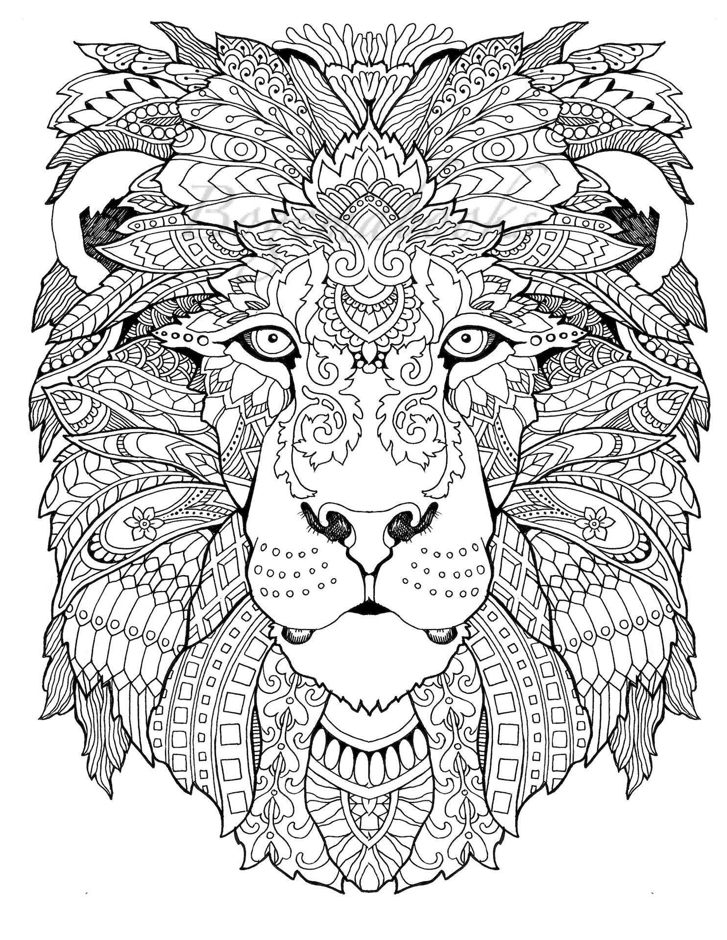 Free Animal Adult Coloring Pages