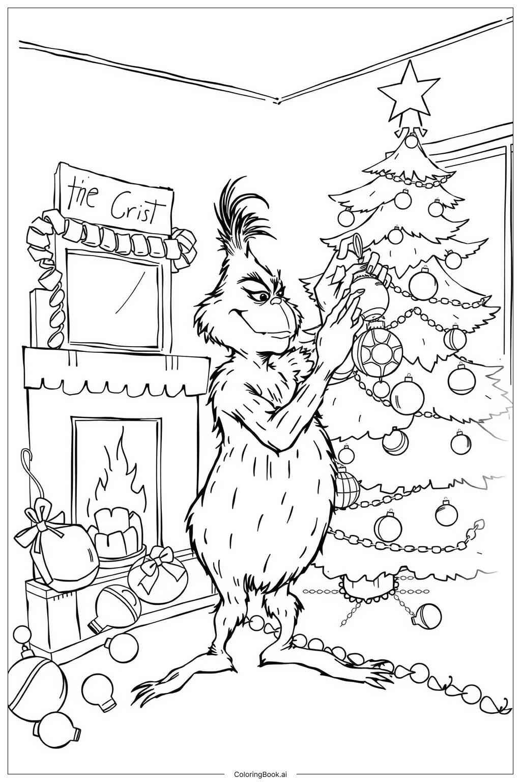 Grinch Coloring Page Printable