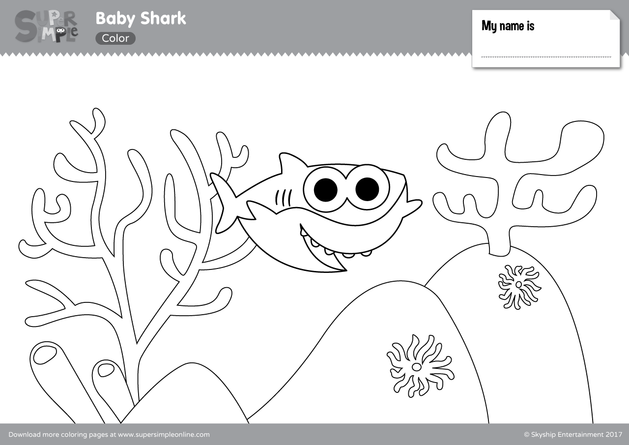 Shark Color Pages Printable