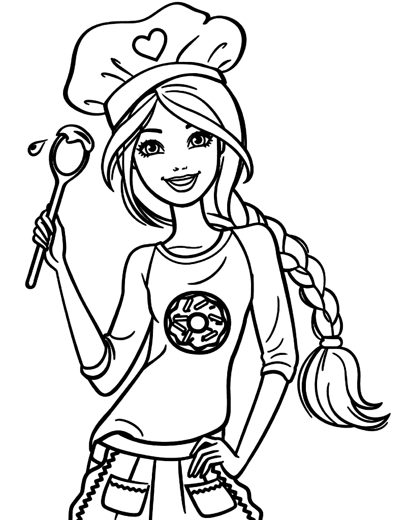 Barbie Coloring Pages Printable Free