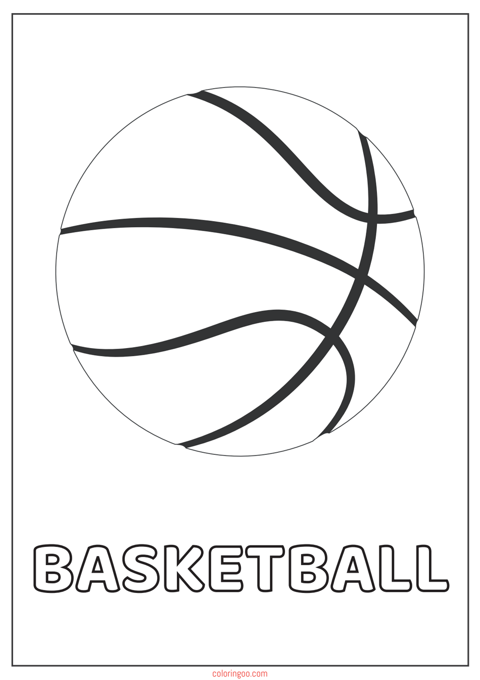Basketball Printable Coloring Pages For Kids
