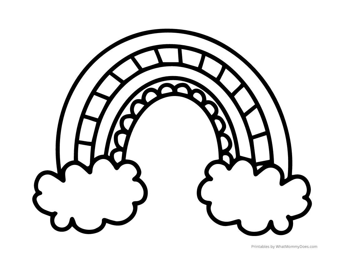 Rainbow Printable Coloring Pages