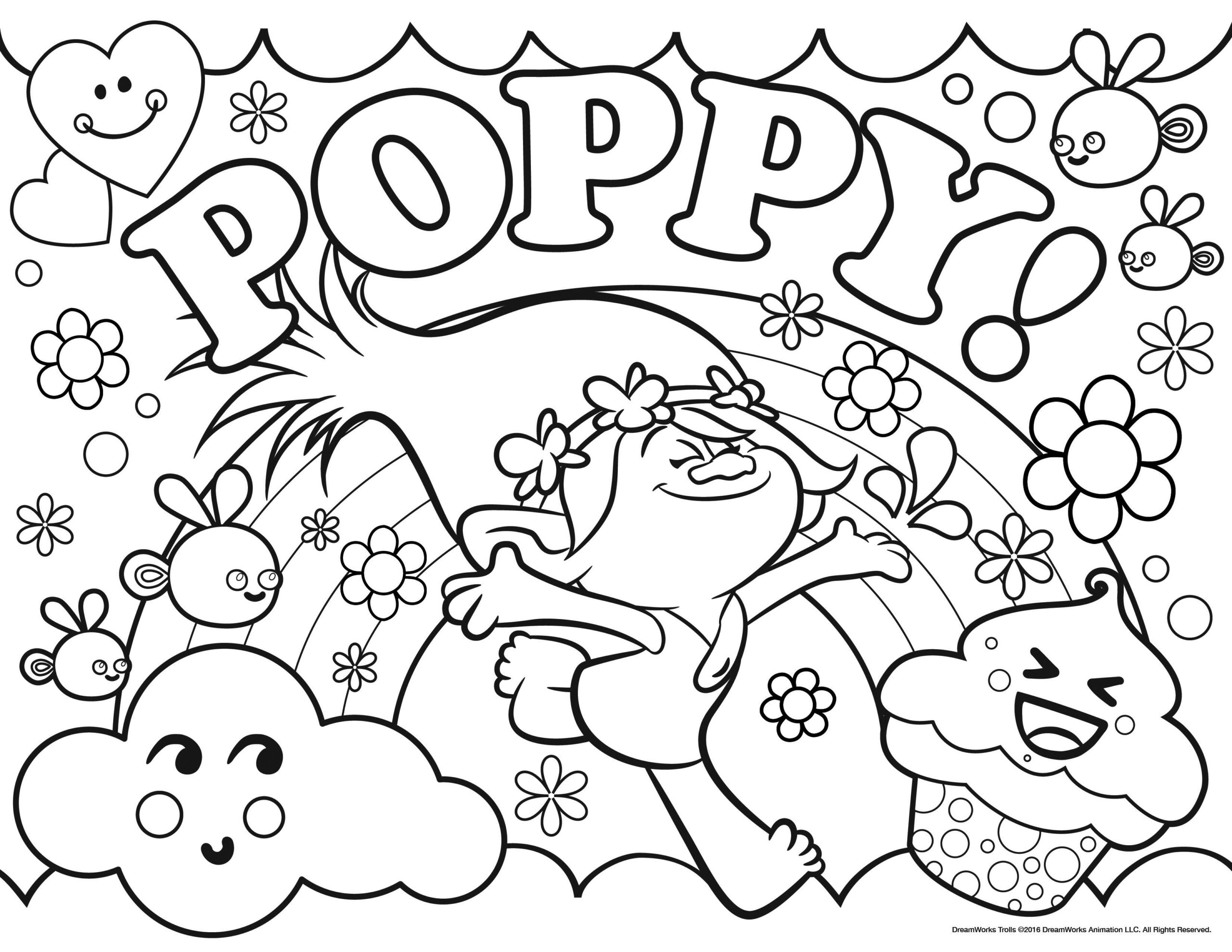 Trolls Coloring Pages Free