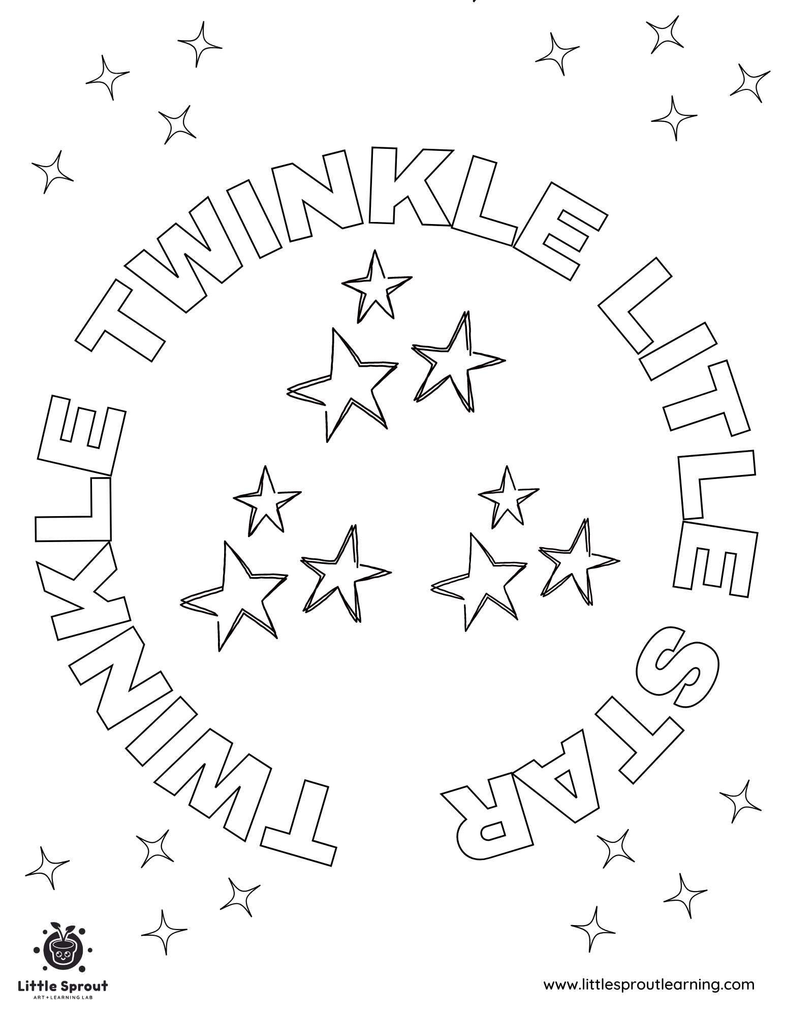 Best 10 Star Coloring Pages Little Sprout Art