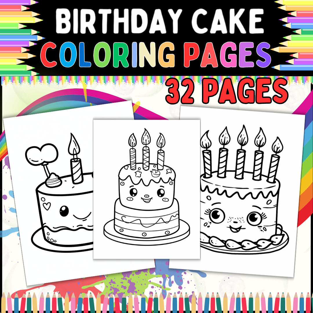 Birthday Cake Coloring Pages birthday Cake Coloring Sheet 32 