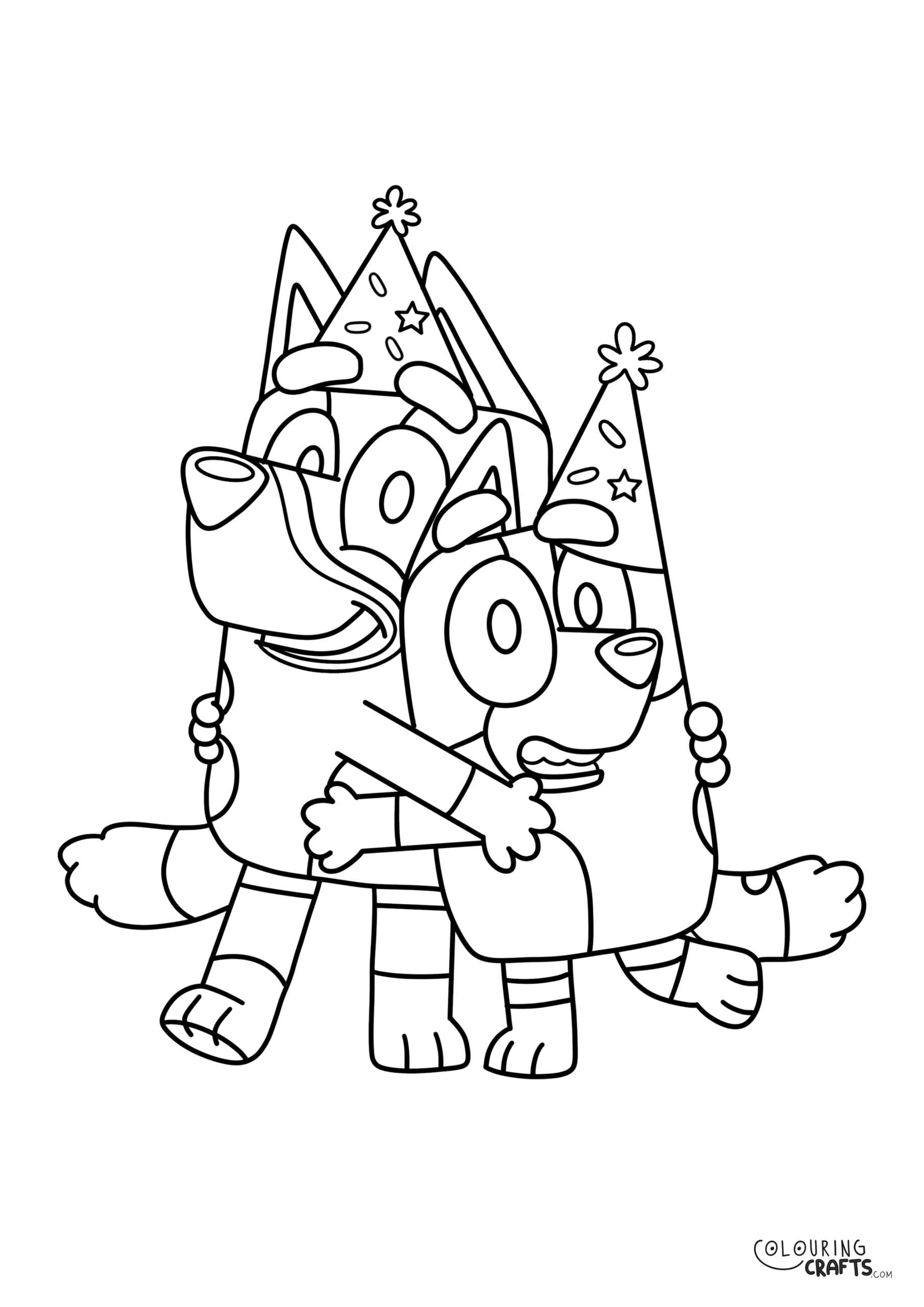 Bluey And Bingo Colouring Page Colouring Crafts