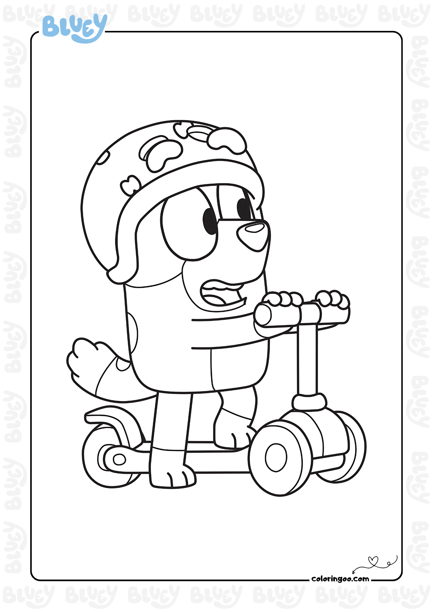 Bluey Coloring Pages Free