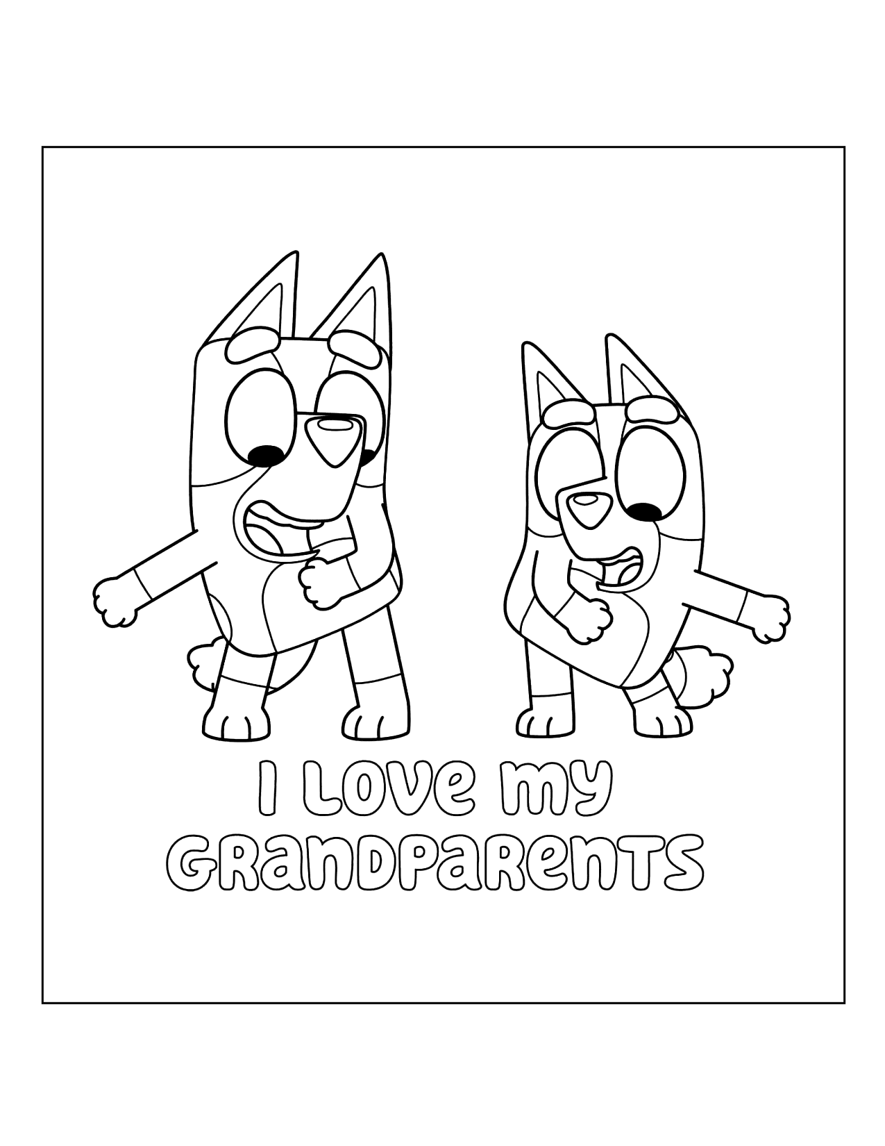 Bluey And Bingo Coloring Pages Printable