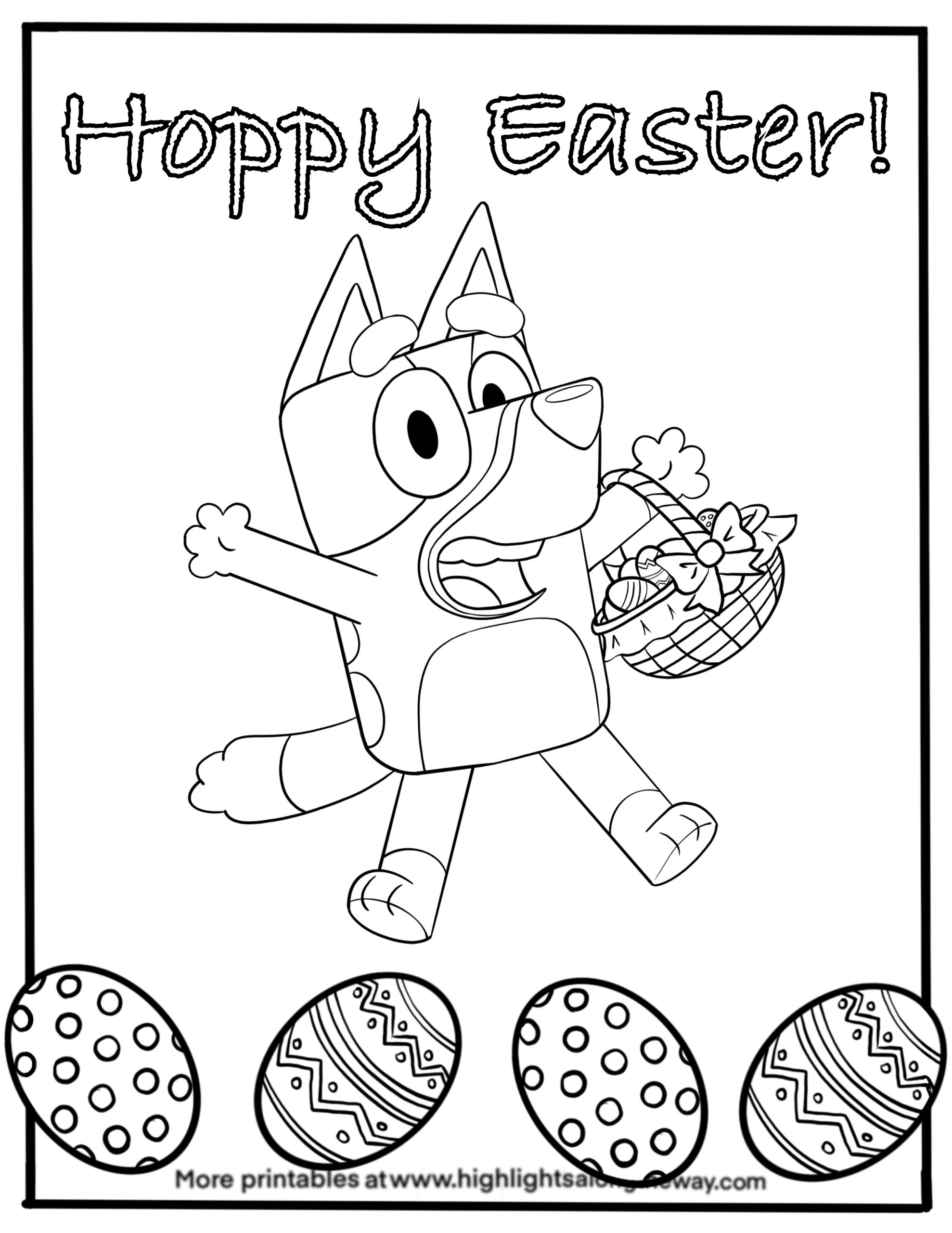 Free Bluey Coloring Pages