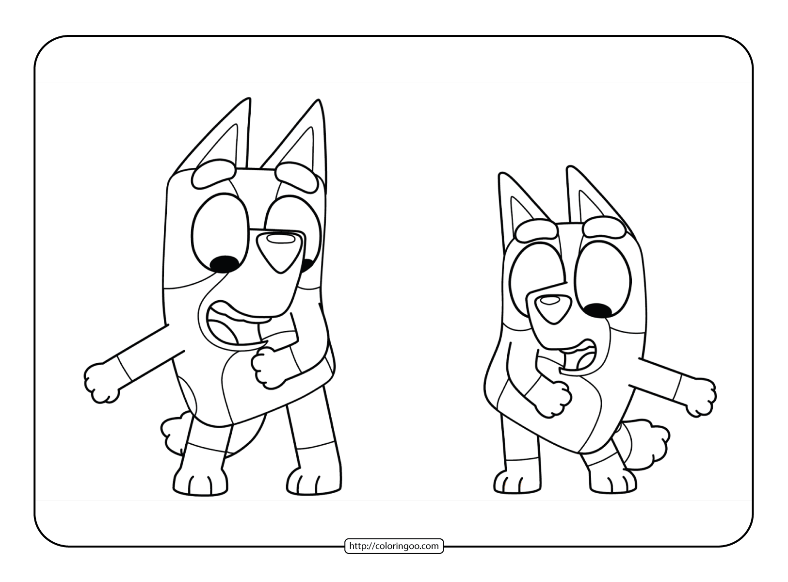 Bluey I Love My Grandpa Coloring Sheet