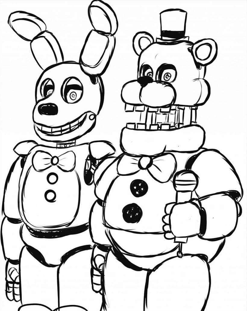Free Fnaf Coloring Pages