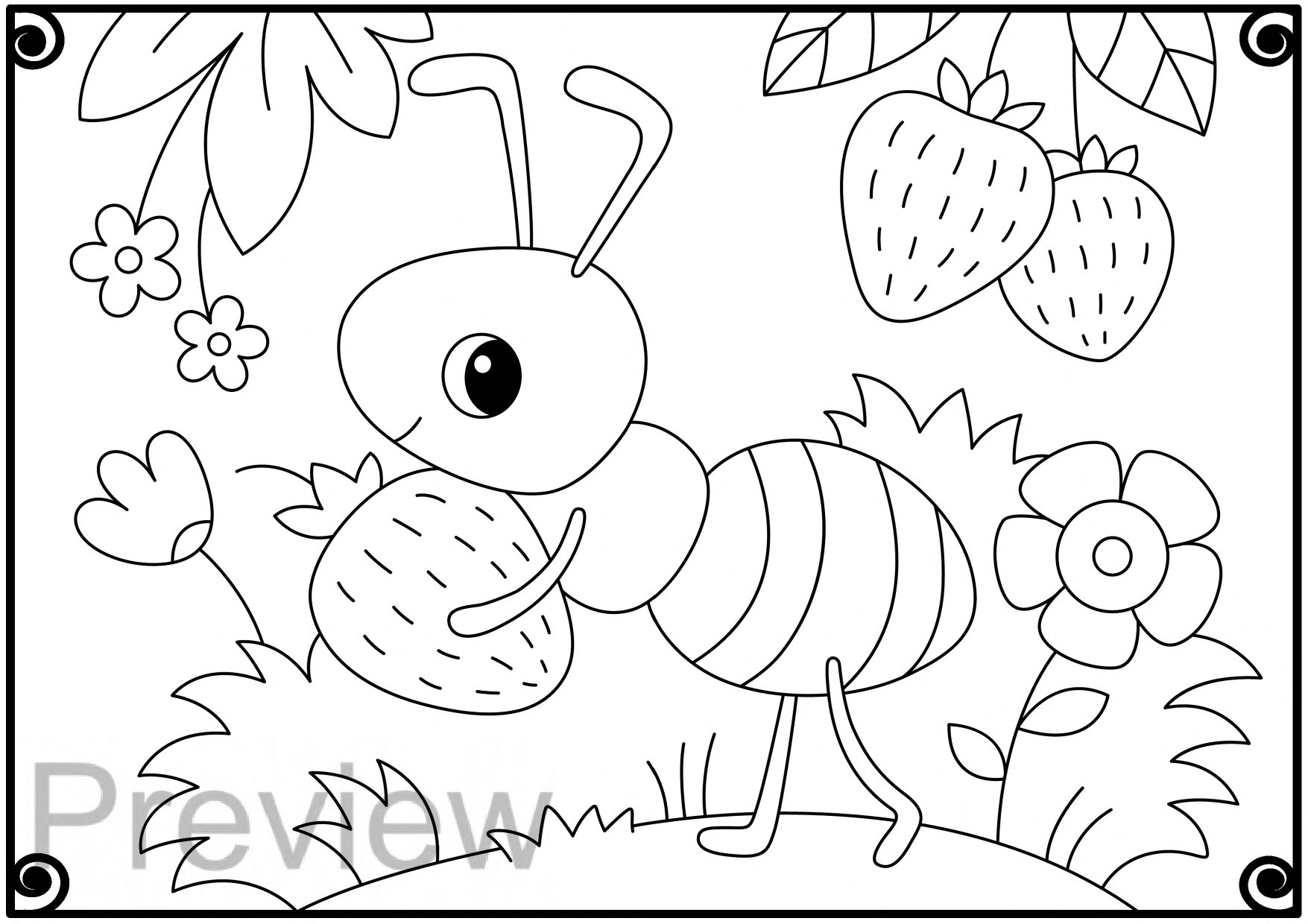 Bugs Coloring Pages Insects Printable Coloring Sheets Spring Activities For Kids PDF Instant Download Etsy