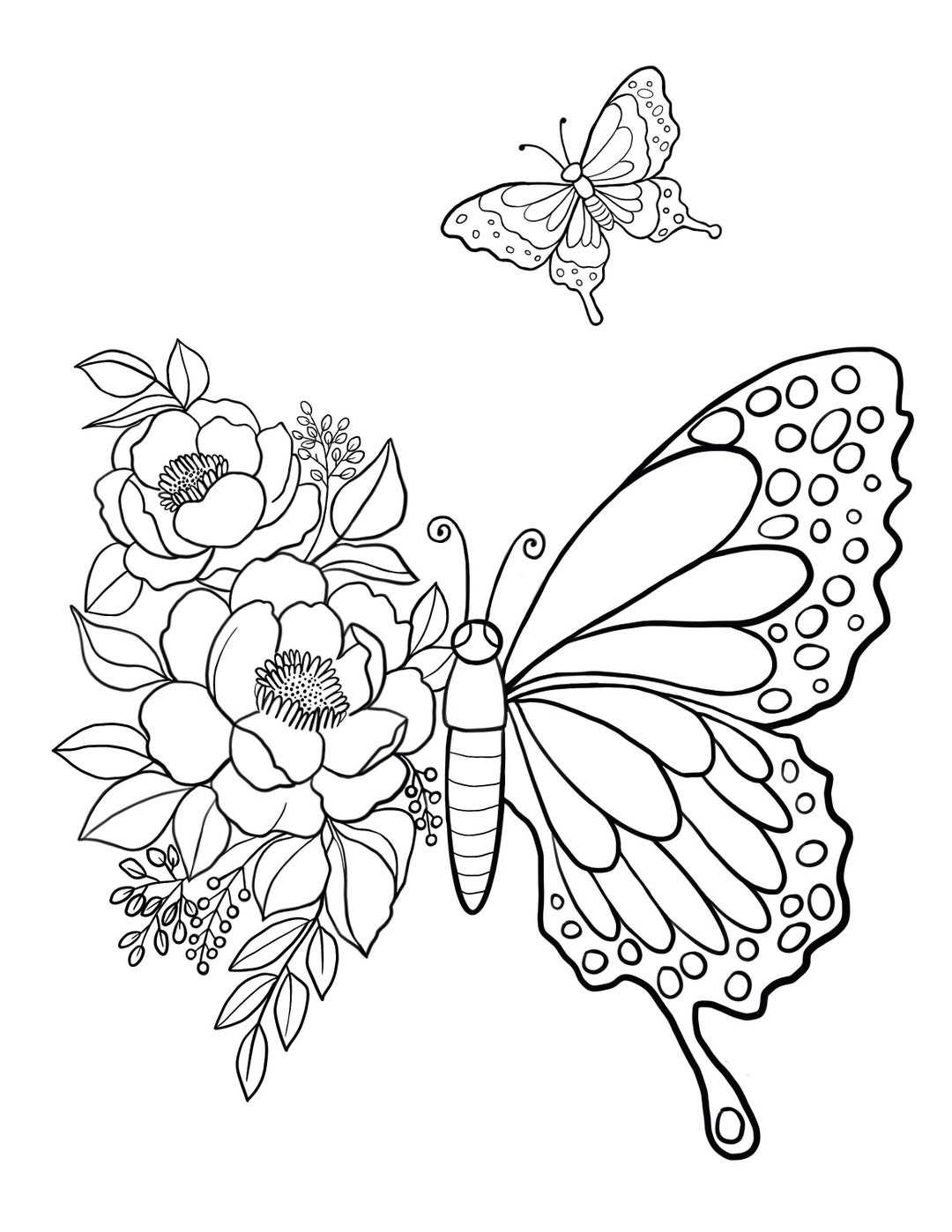 Butterfly Printable Coloring Sheet Coloring Pages Kids 