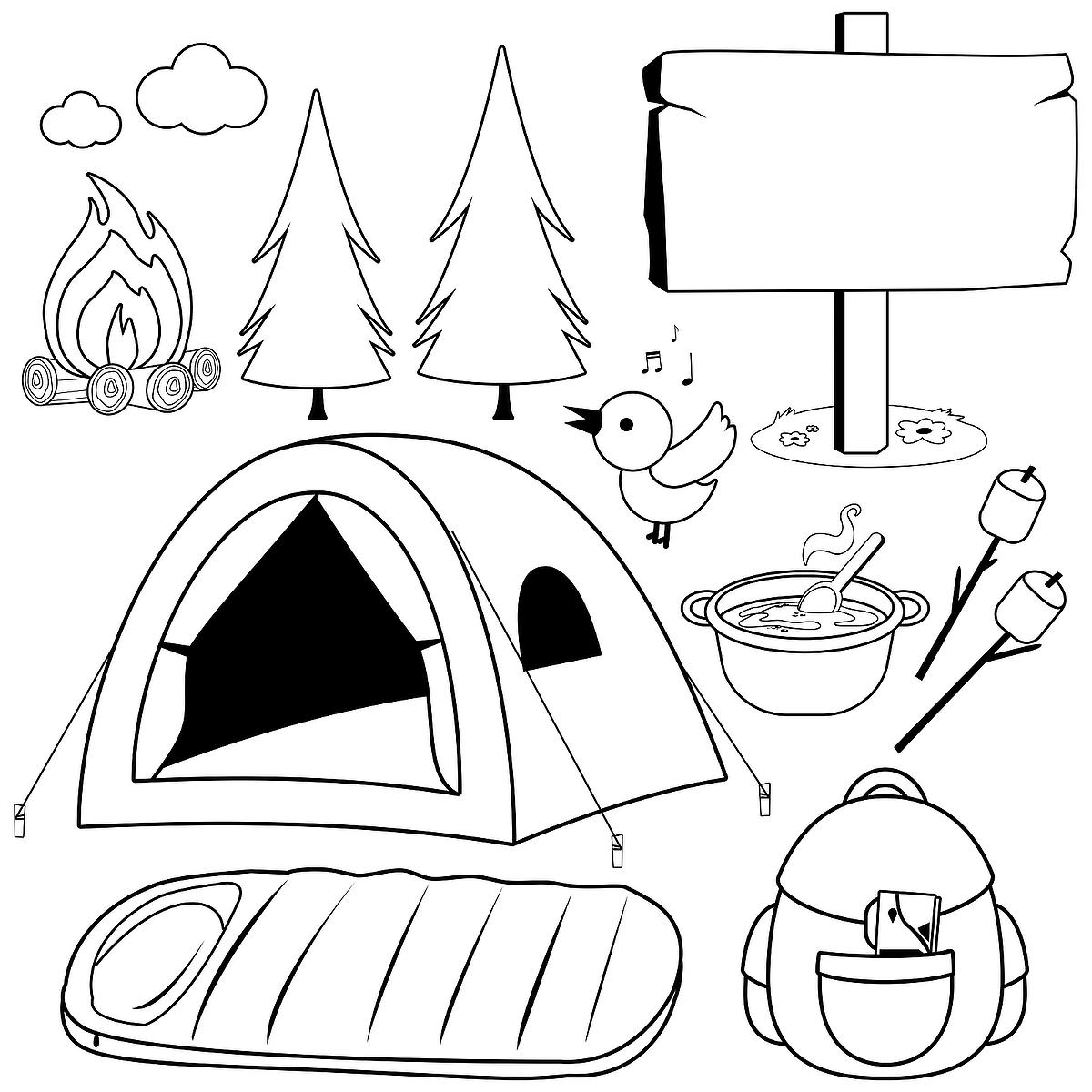 Camping Coloring Pages For Families Fun U0026 Free Printable Coloring Pages Of Camping U0026 The Great Outdoors Printables 30Seconds Mom