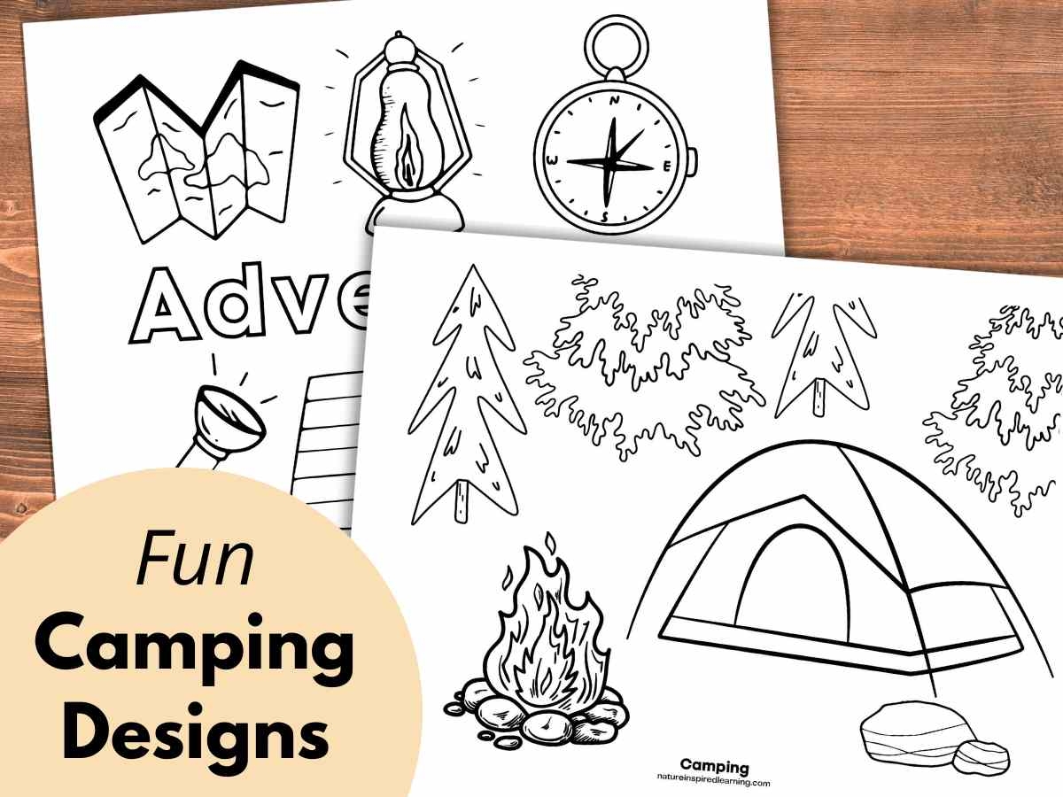 Camping Coloring Book Pages Free