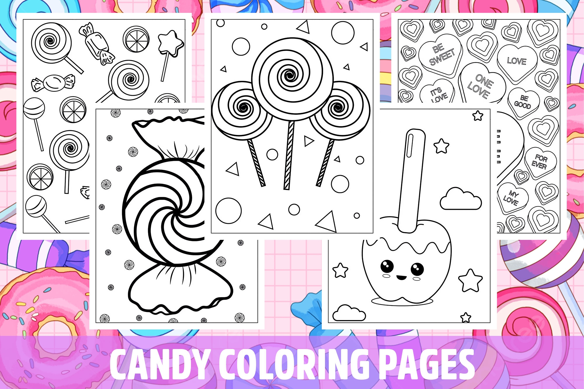 Candy Coloring Pages For Kids Girls Boys Teens Birthday School 