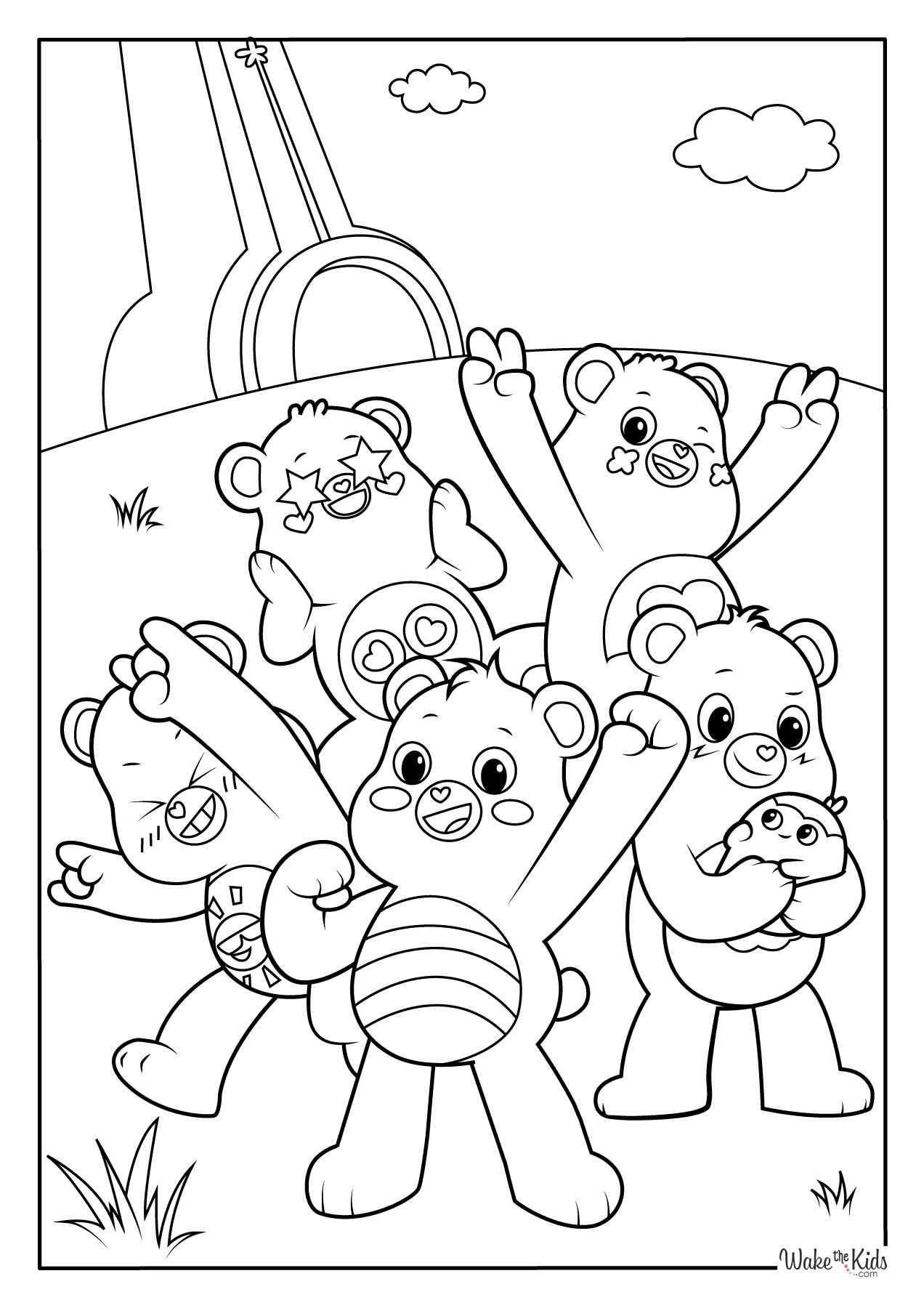Care Bear Coloring Pages Free Printable PDFs WakeTheKids