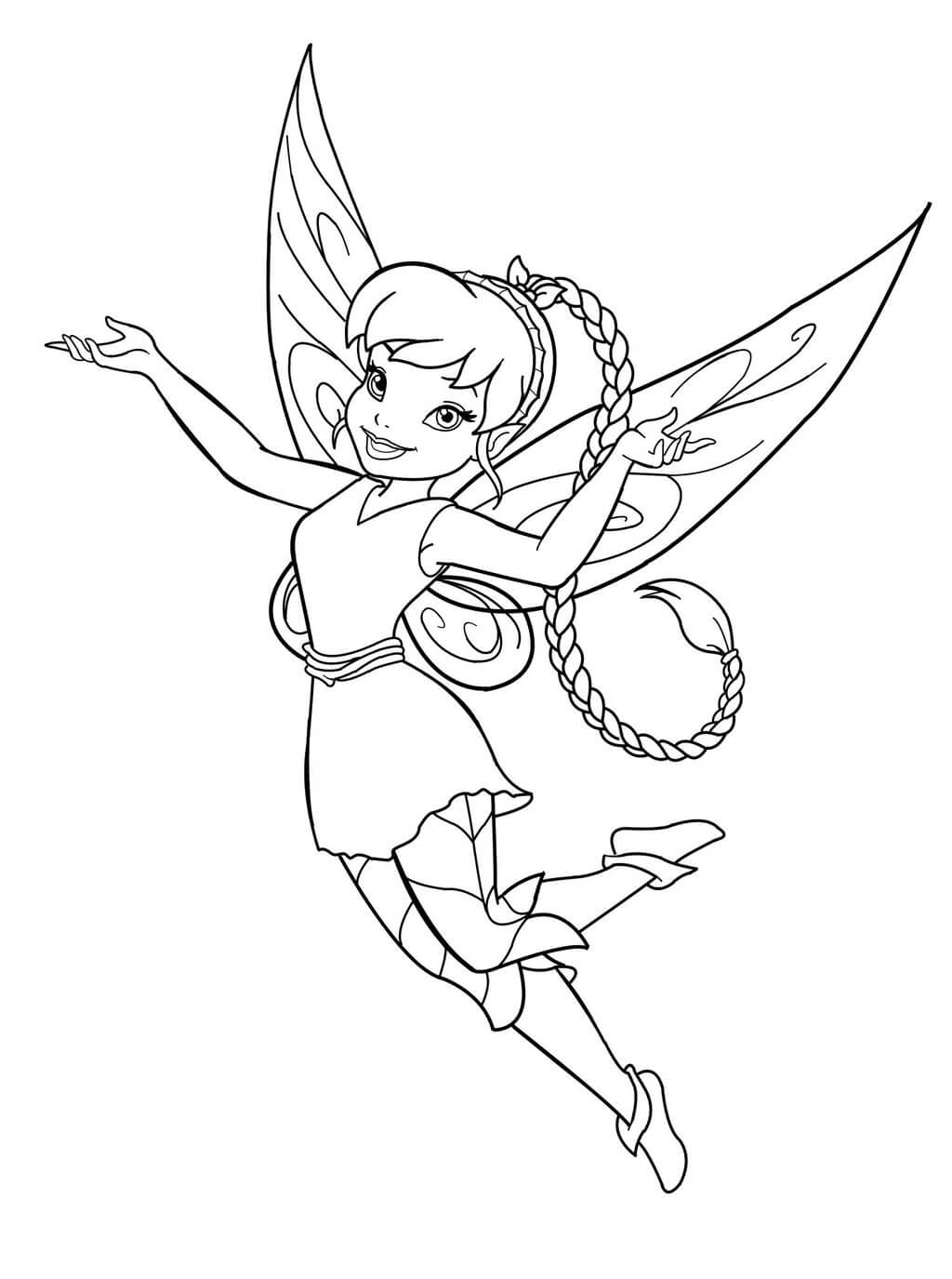Cartoon Fairy Flying Coloring Page Download Print Or Color Online For Free