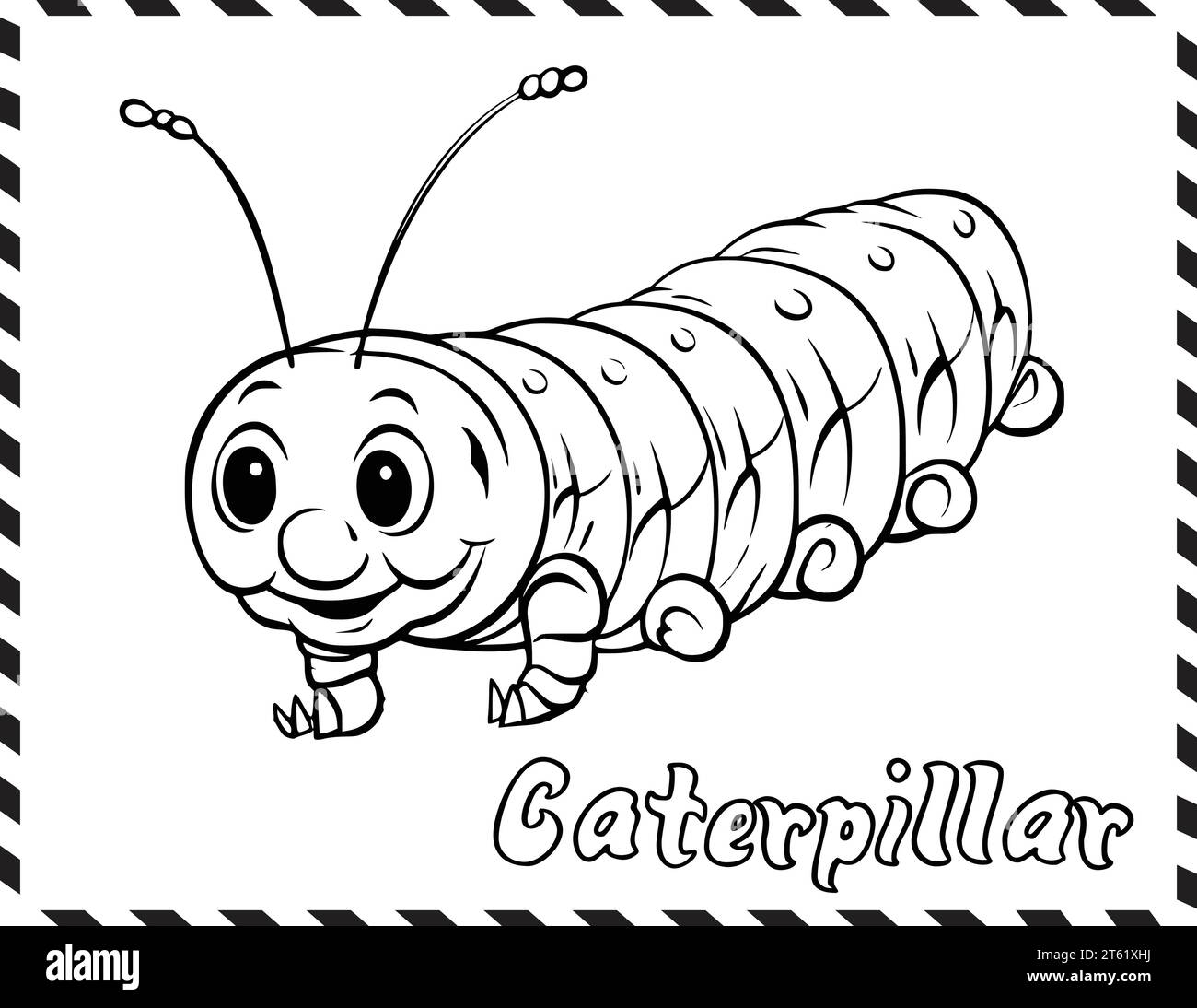 Caterpillar Coloring Page Printable Hi res Stock Photography And Images Alamy