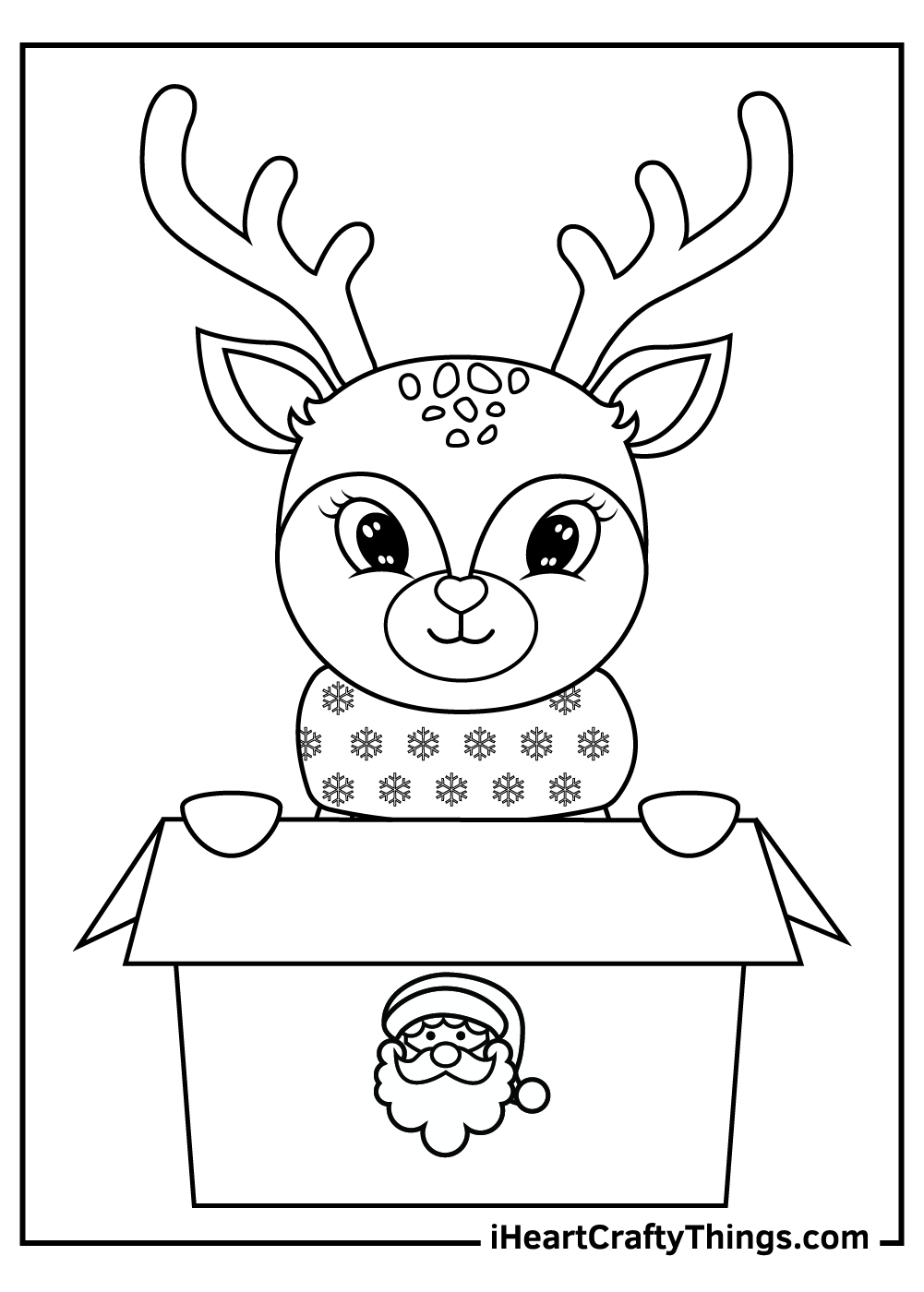 Christmas Reindeers Coloring Pages 100 Free Printables Worksheets Library