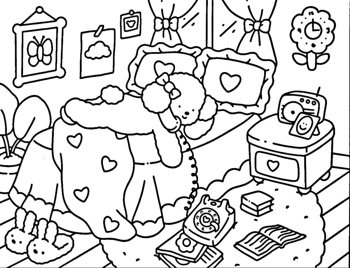 Coco Wyo Bedroom Coloring Page Download Print Or Color Online For Free