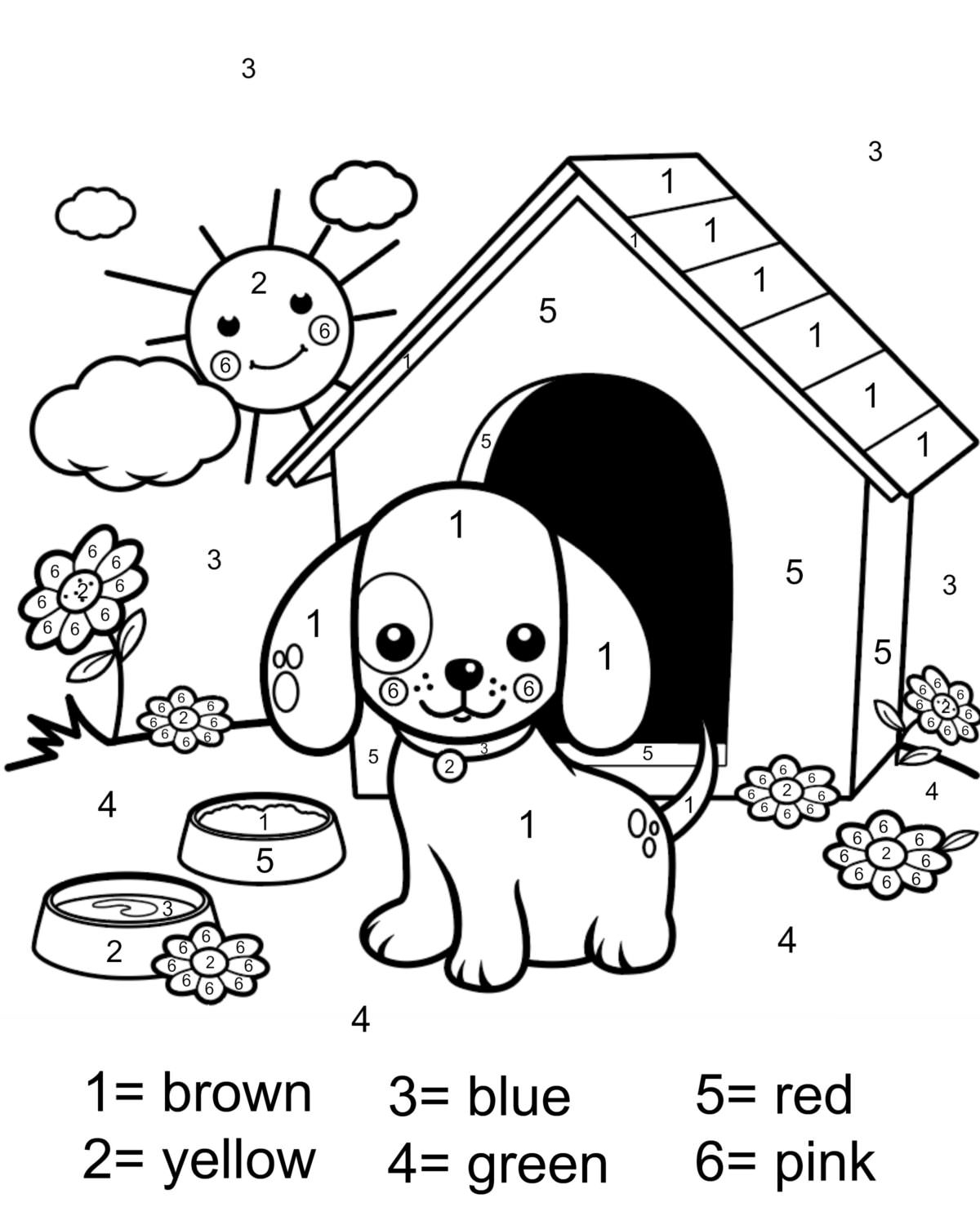 Color By Number Coloring Page Free Printable My Mommy Style