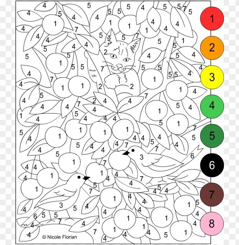 Color By Number Coloring Pages For Adults PNG Transparent With Clear Background ID 106770 TOPpng