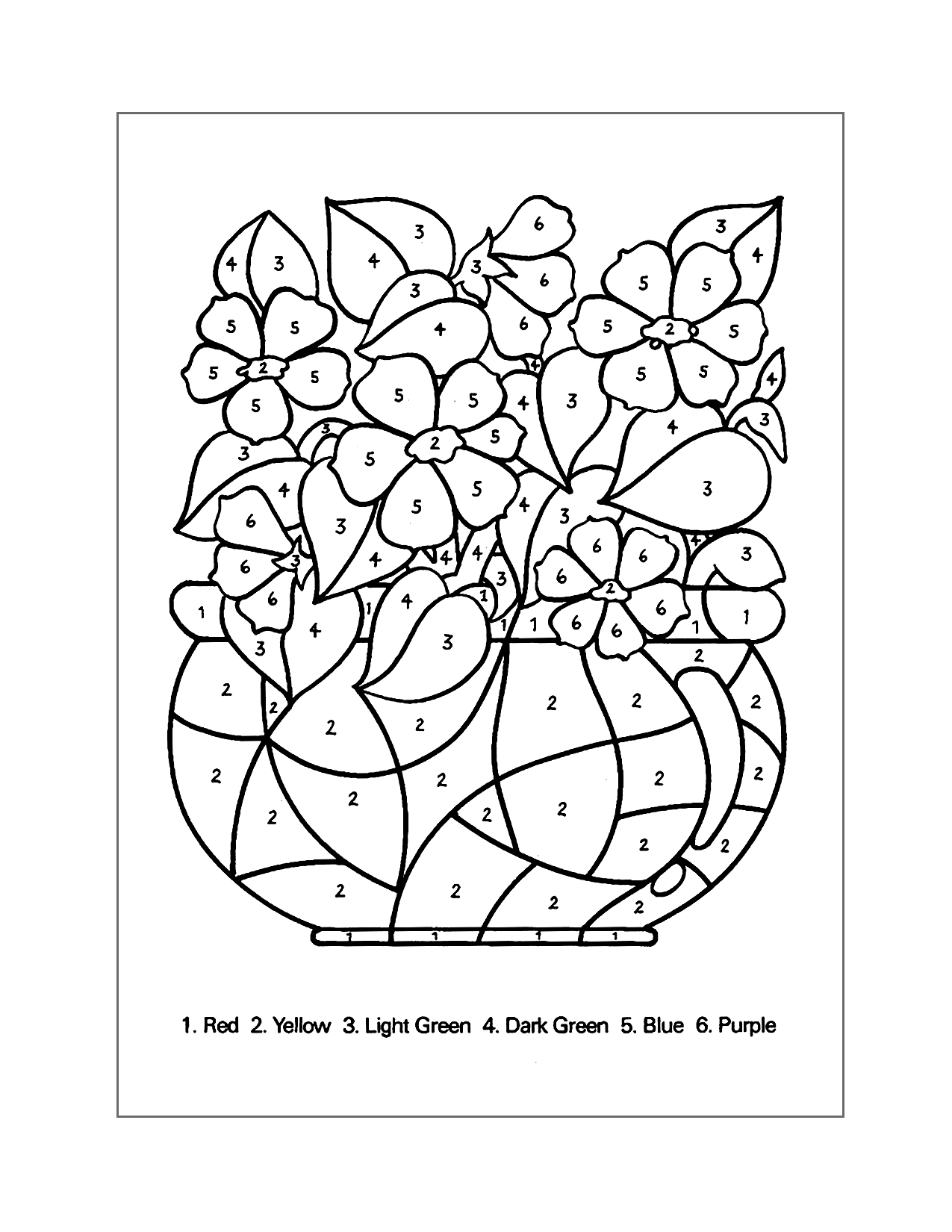 Color By Number Printables For Adults Printable Coloring Pages FREE
