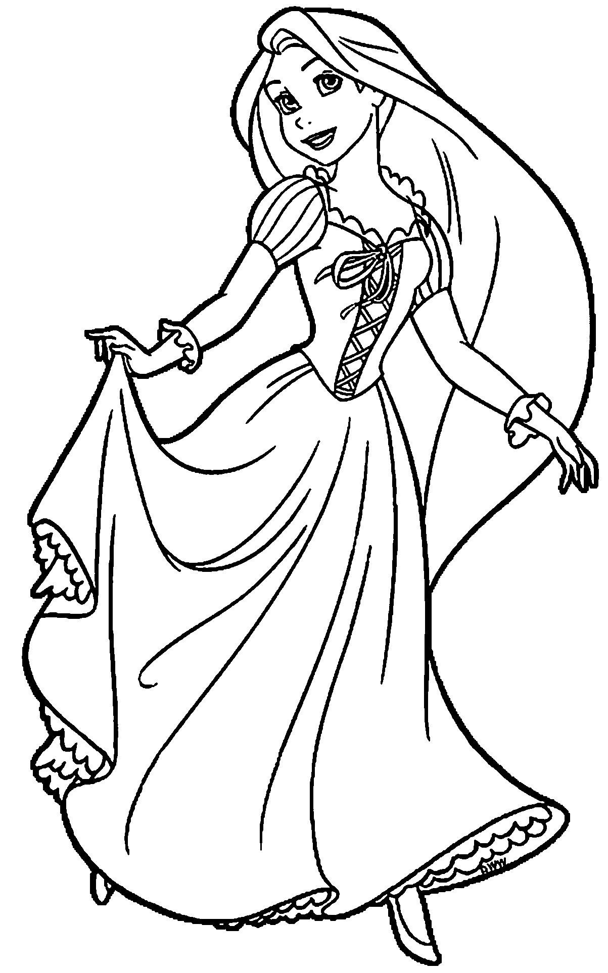 Free Rapunzel Coloring Pages