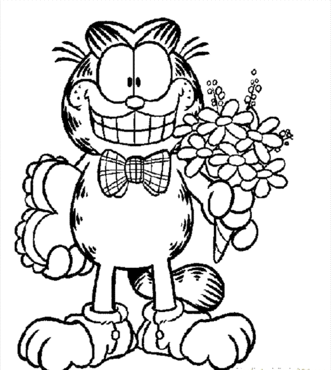 Printable Garfield Coloring Pages