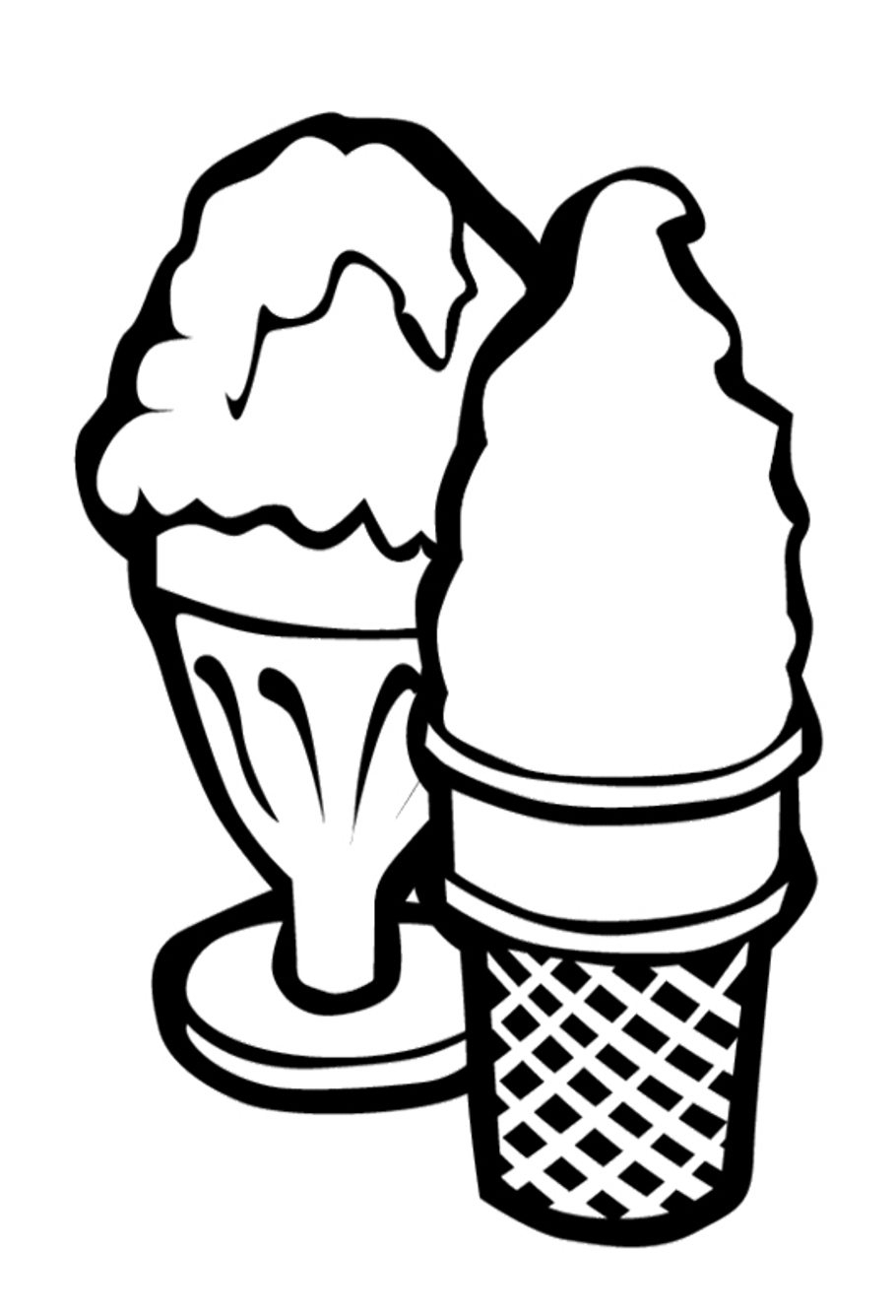 Ice Cream Printable Coloring Pages