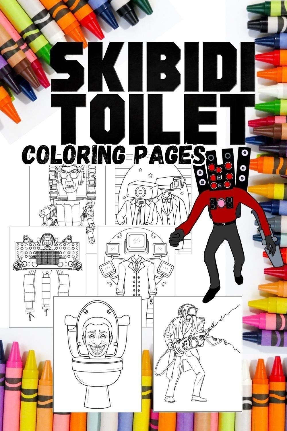 Coloring Pages Skibidi Toilet 40 Pages Printable Coloring For Kids Games