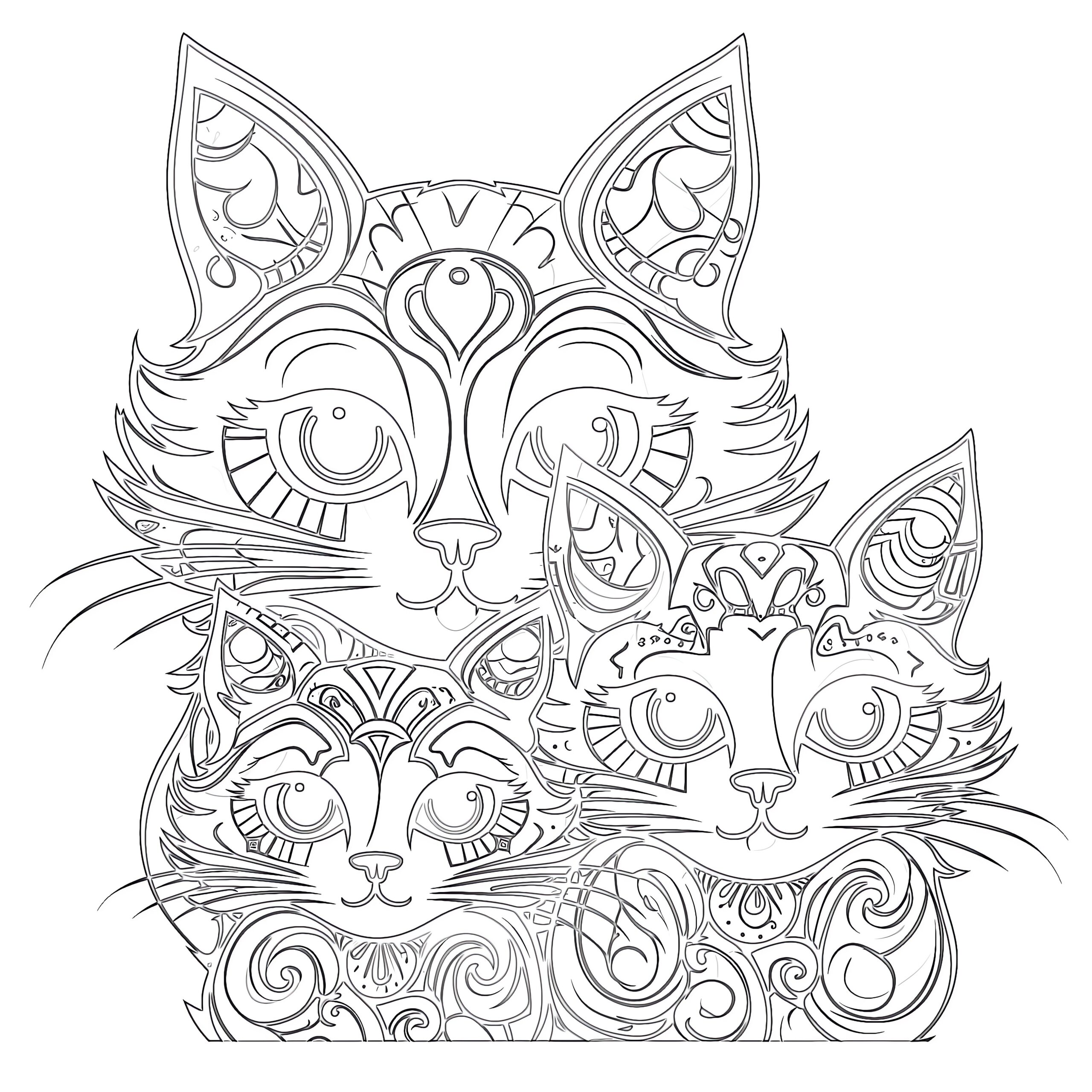 Coloring Pages Of Cats Printable