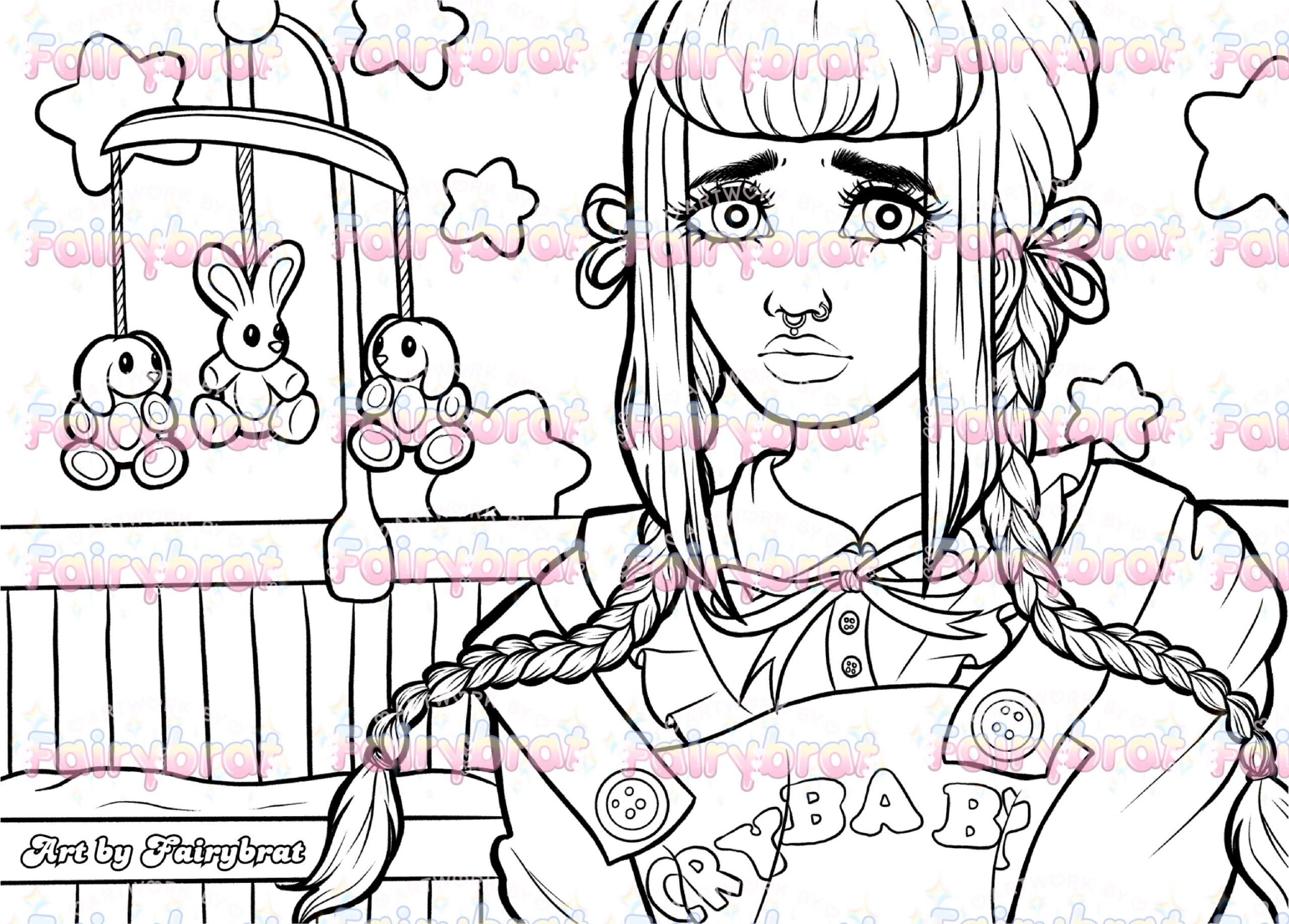 Cry Baby Coloring Page
