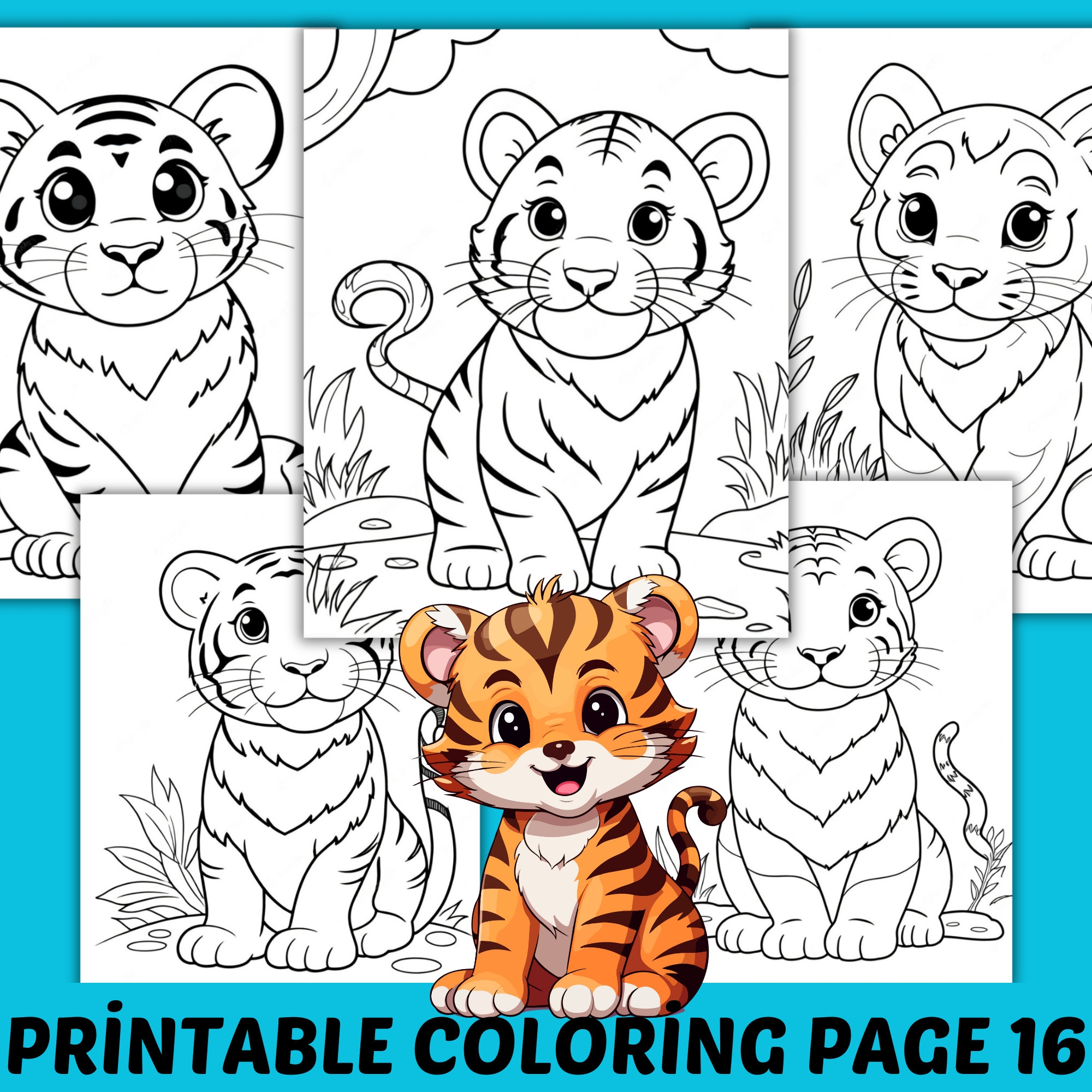 Cute Baby Tiger Printable Coloring Pages Perfect For Kids