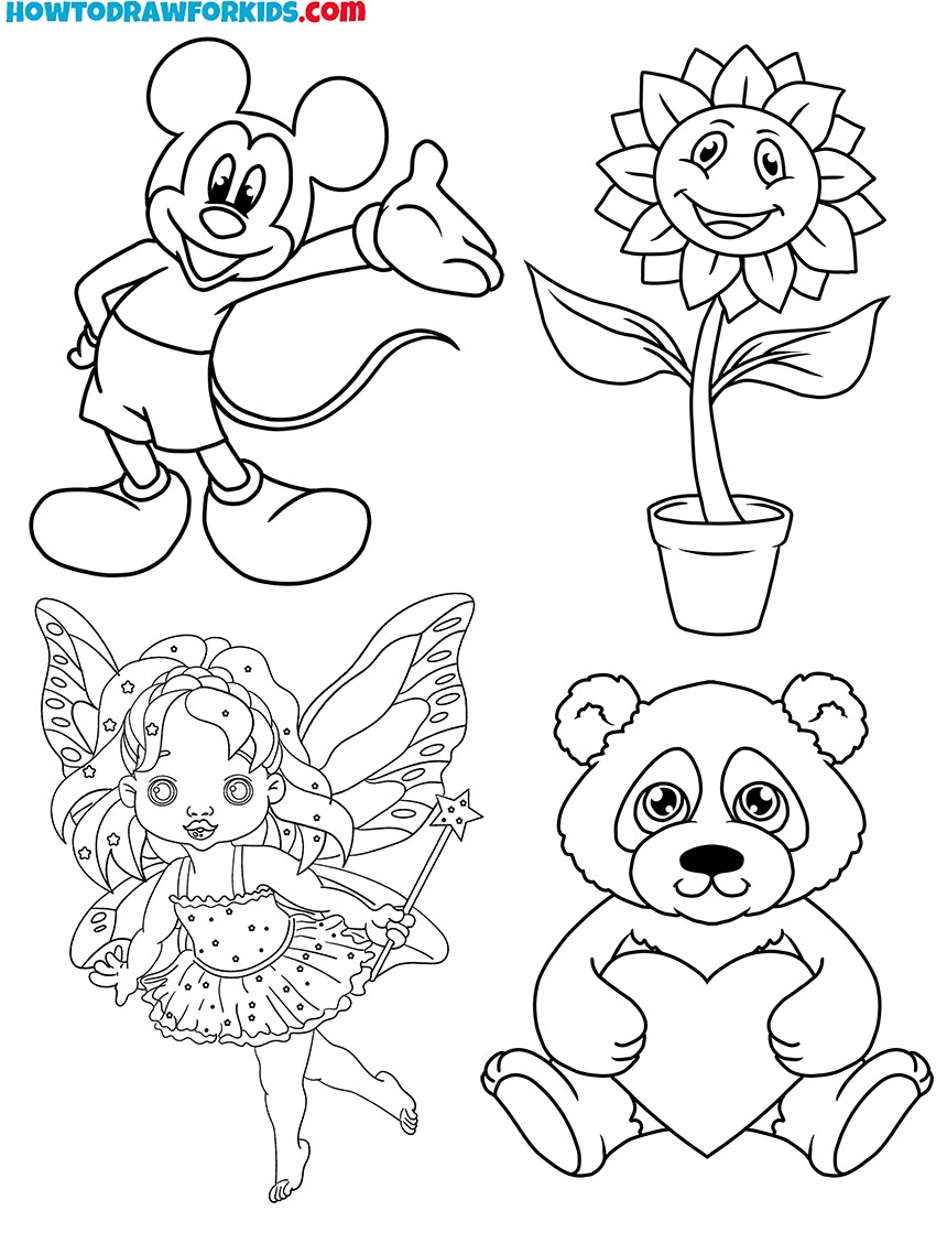 Printable Easy Simple Coloring Pages