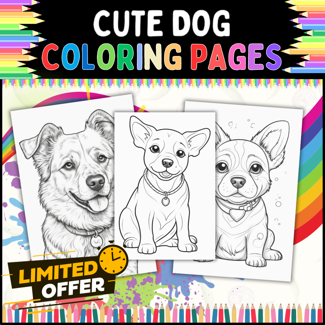 Cute Dog Coloring Pages For Kids For Classroom Preschool Grades 
