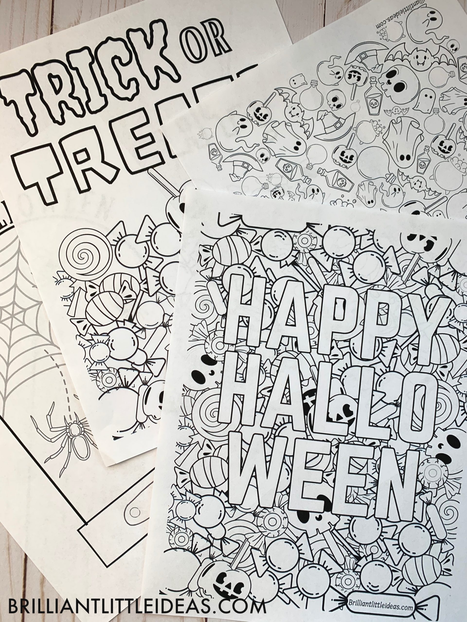 Cute Halloween Color Pages Printable For Kids Brilliant Little Ideas