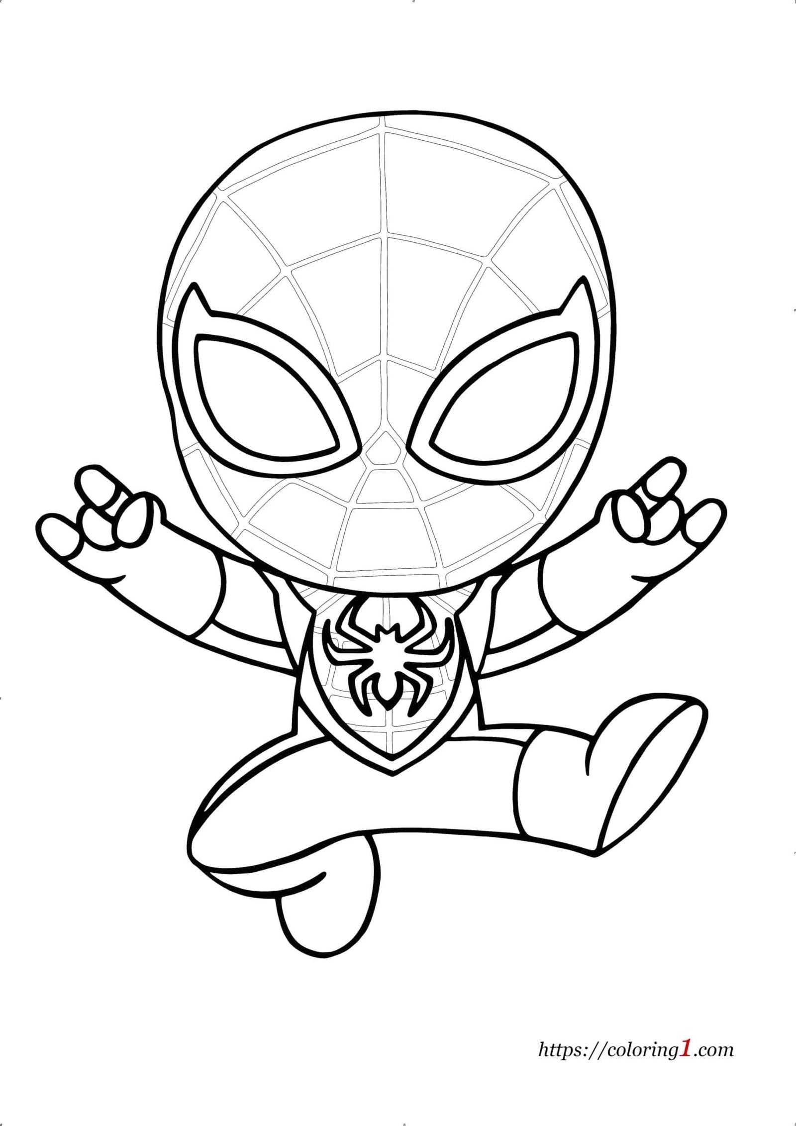 Cute Miles Morales Spiderman Coloring Pages 2 Free Coloring Sheets 2021 