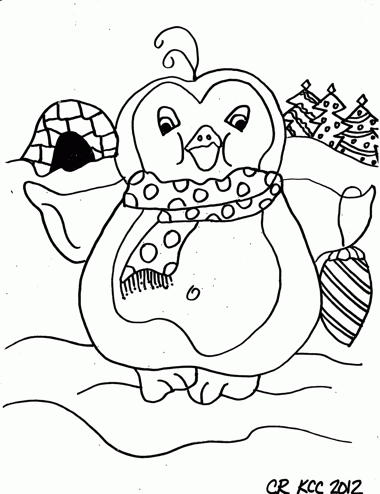 Penguin Printable Coloring Pages