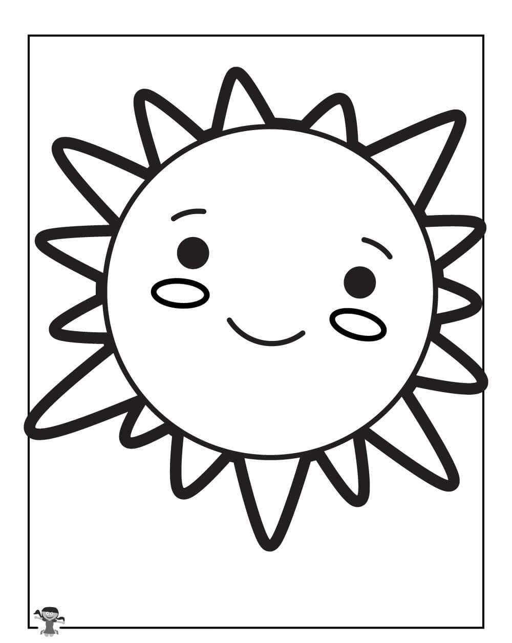 Cute Sun Coloring Page Download Print Or Color Online For Free