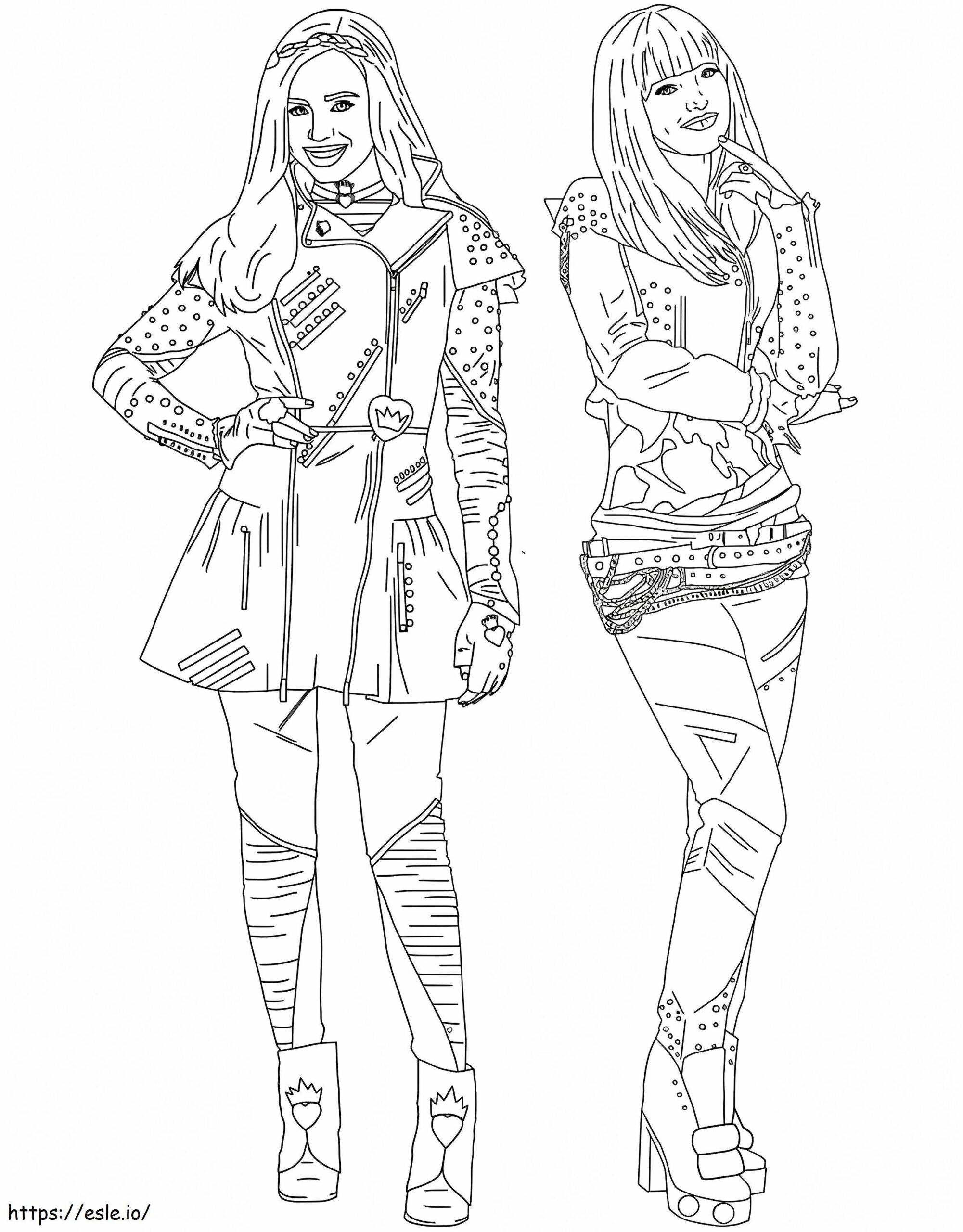 Disney Descendants Printable Coloring Pages