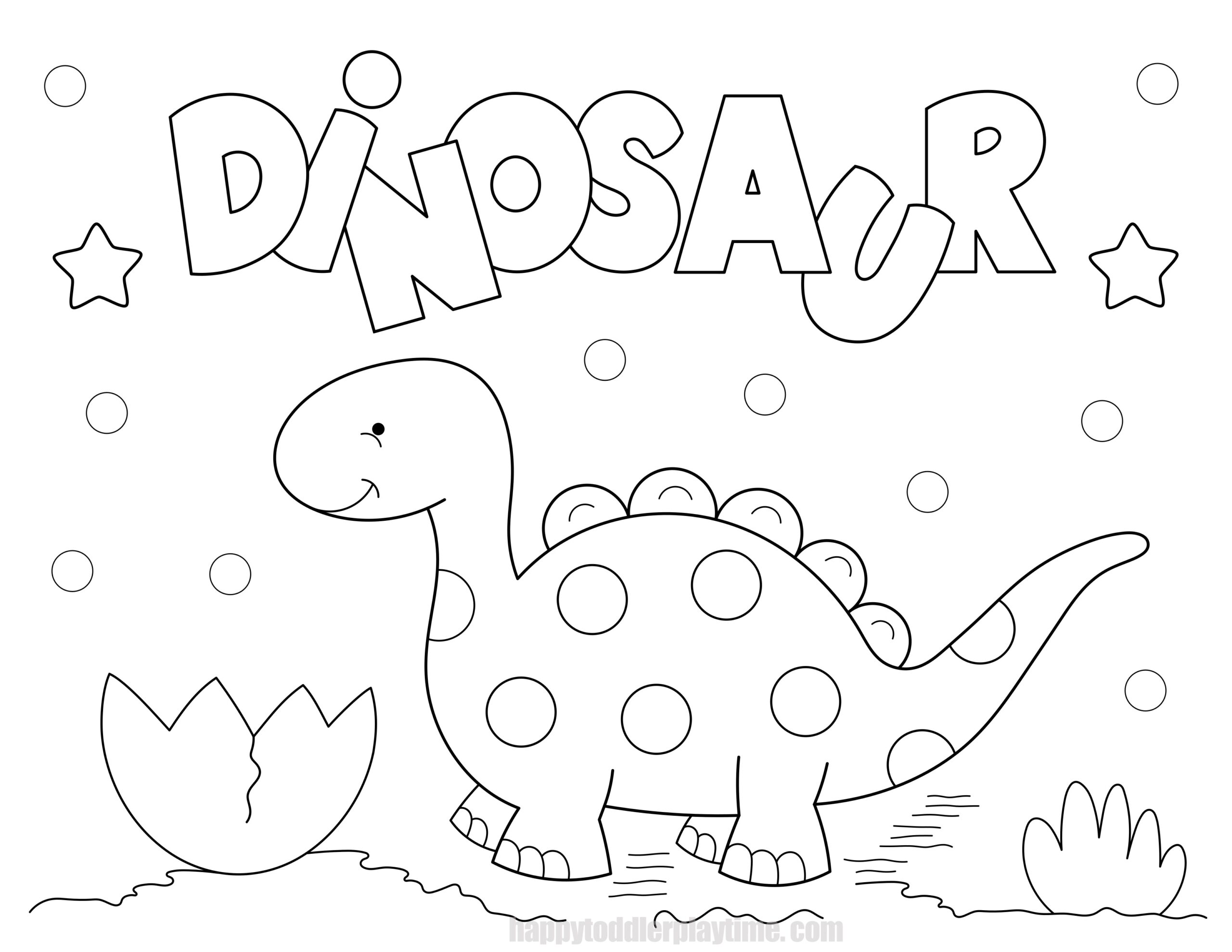 Dinosaur Coloring Pages Happy Toddler Playtime Worksheets Library