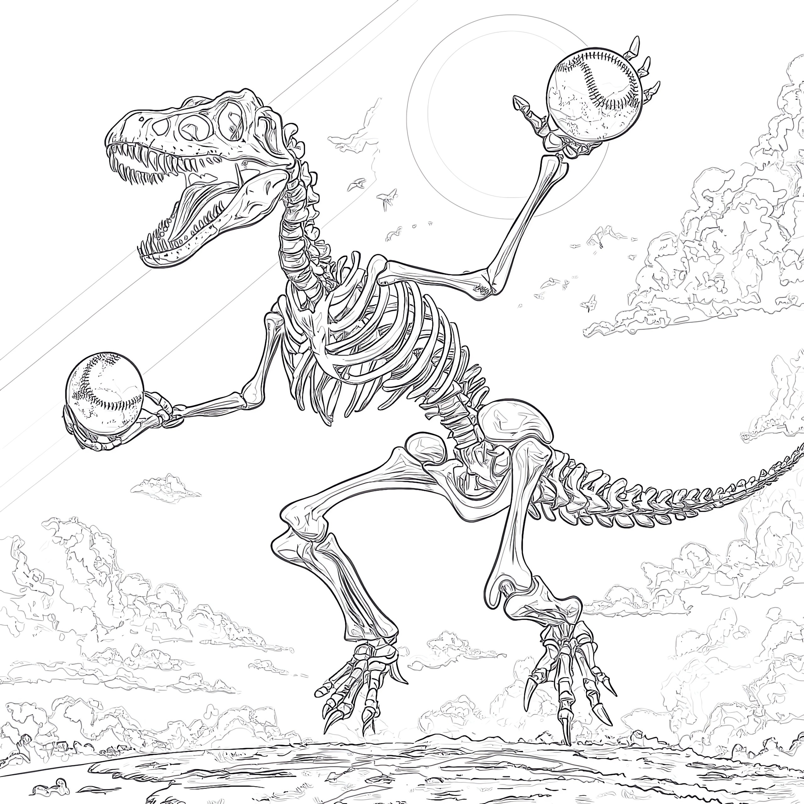 Skeleton Coloring Pages Printable