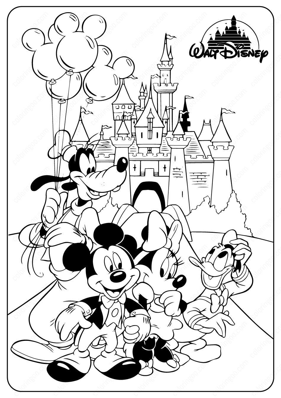 Minnie Mouse Coloring Page Printable