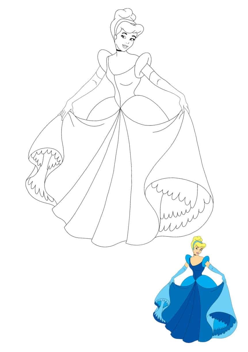 Disney Princess Cinderella Coloring Pages 2 Free Coloring Sheets 2021 