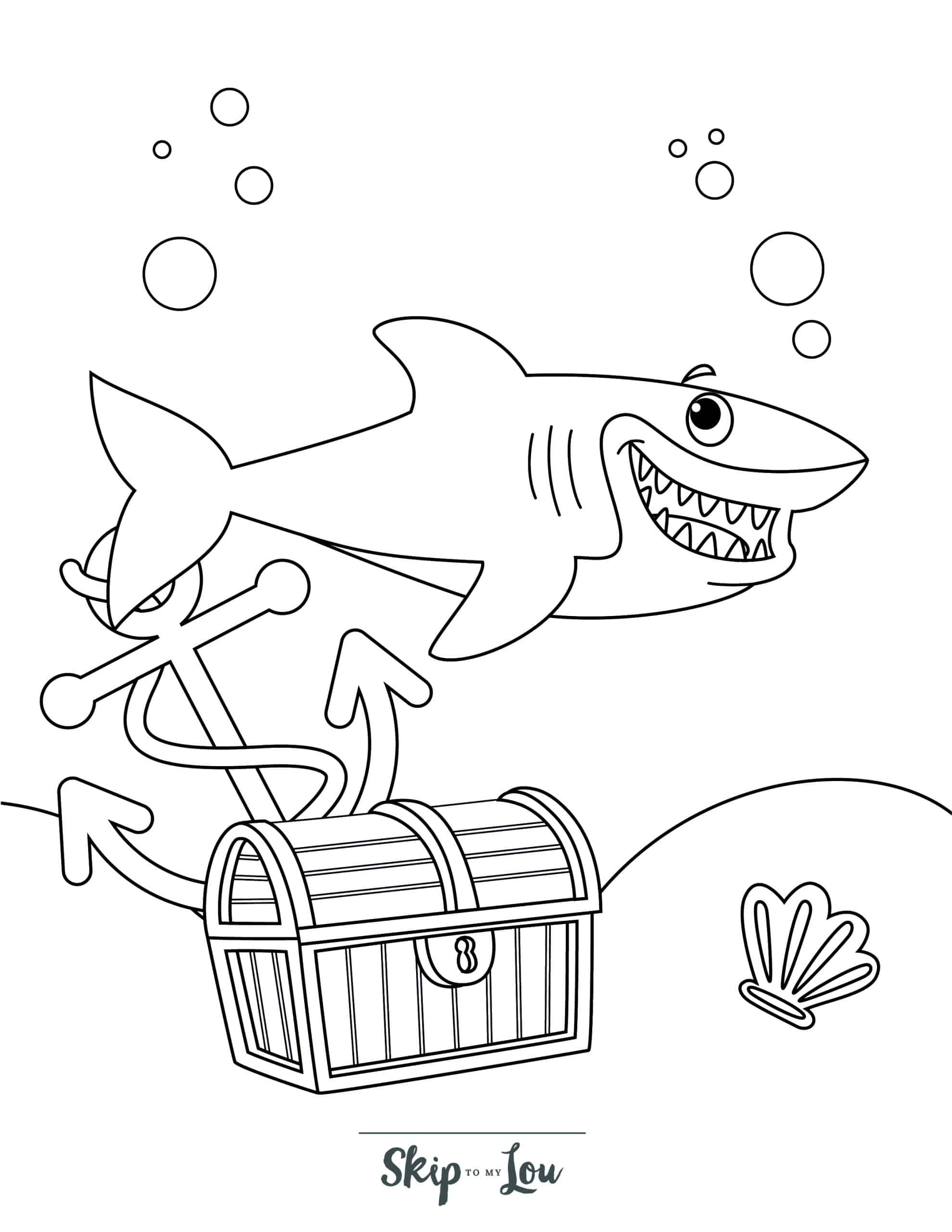 Printable Coloring Pages Sharks