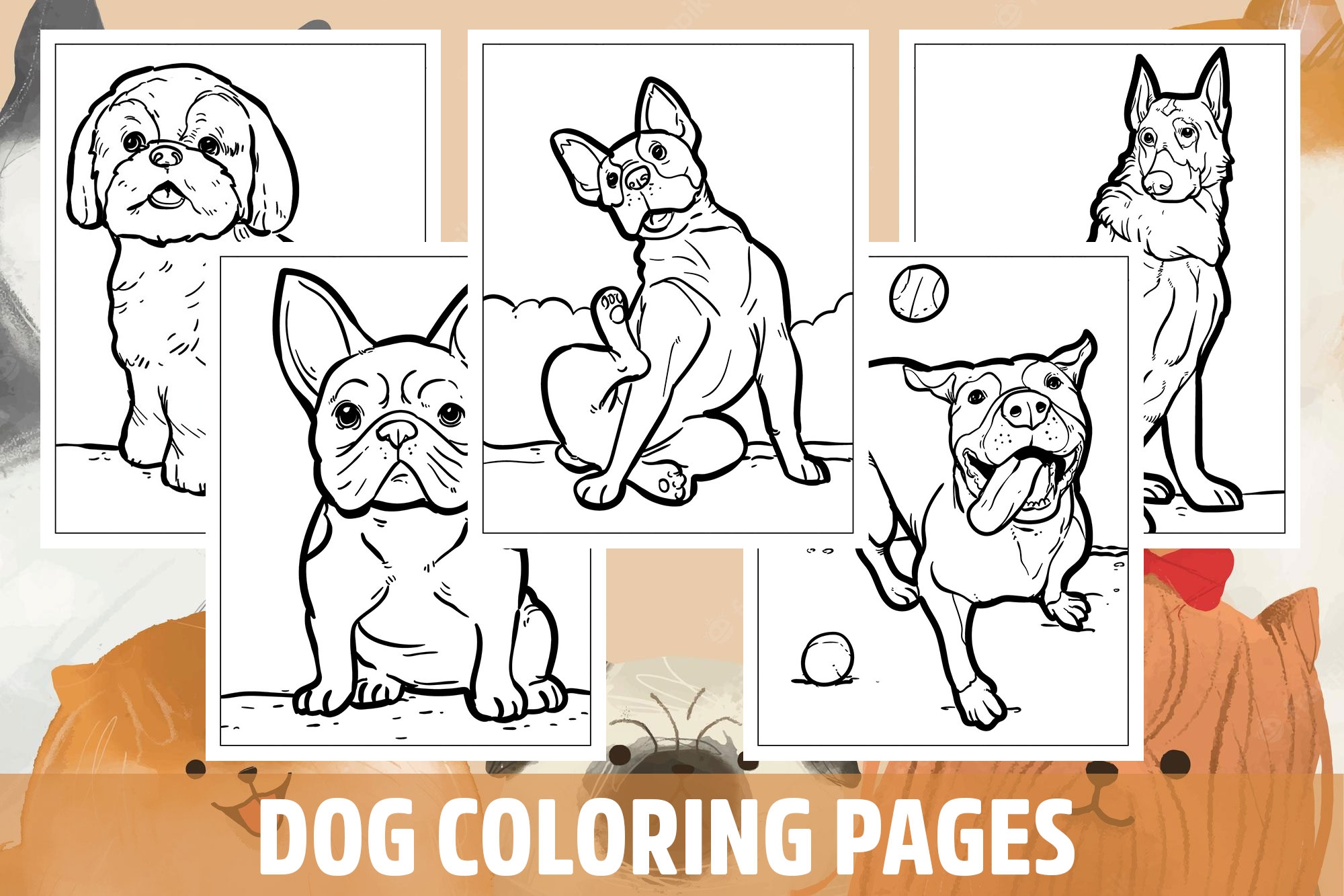 Dog Coloring Pages For Kids Girls Boys Teens Birthday School Activity Made By Teachers
