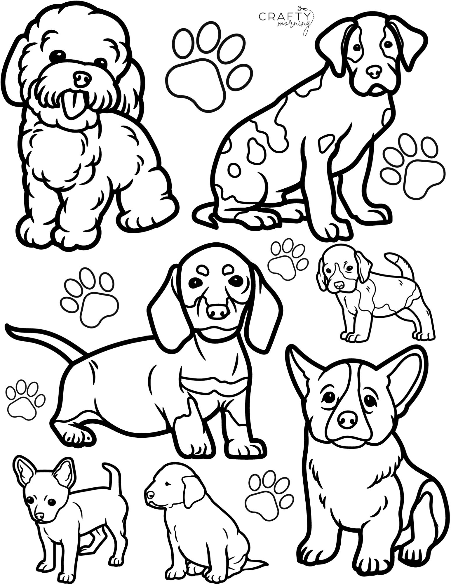 Printable Dog Coloring Pages