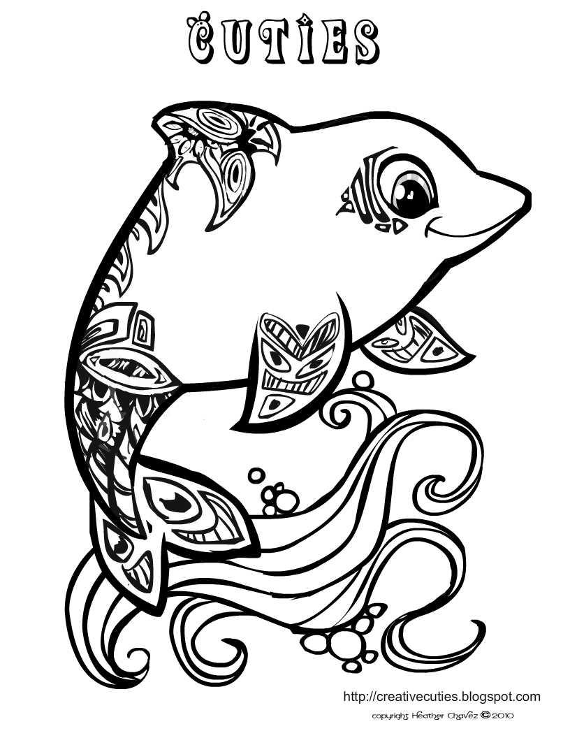 Dolphin 5158 Animals Free Printable Coloring Pages